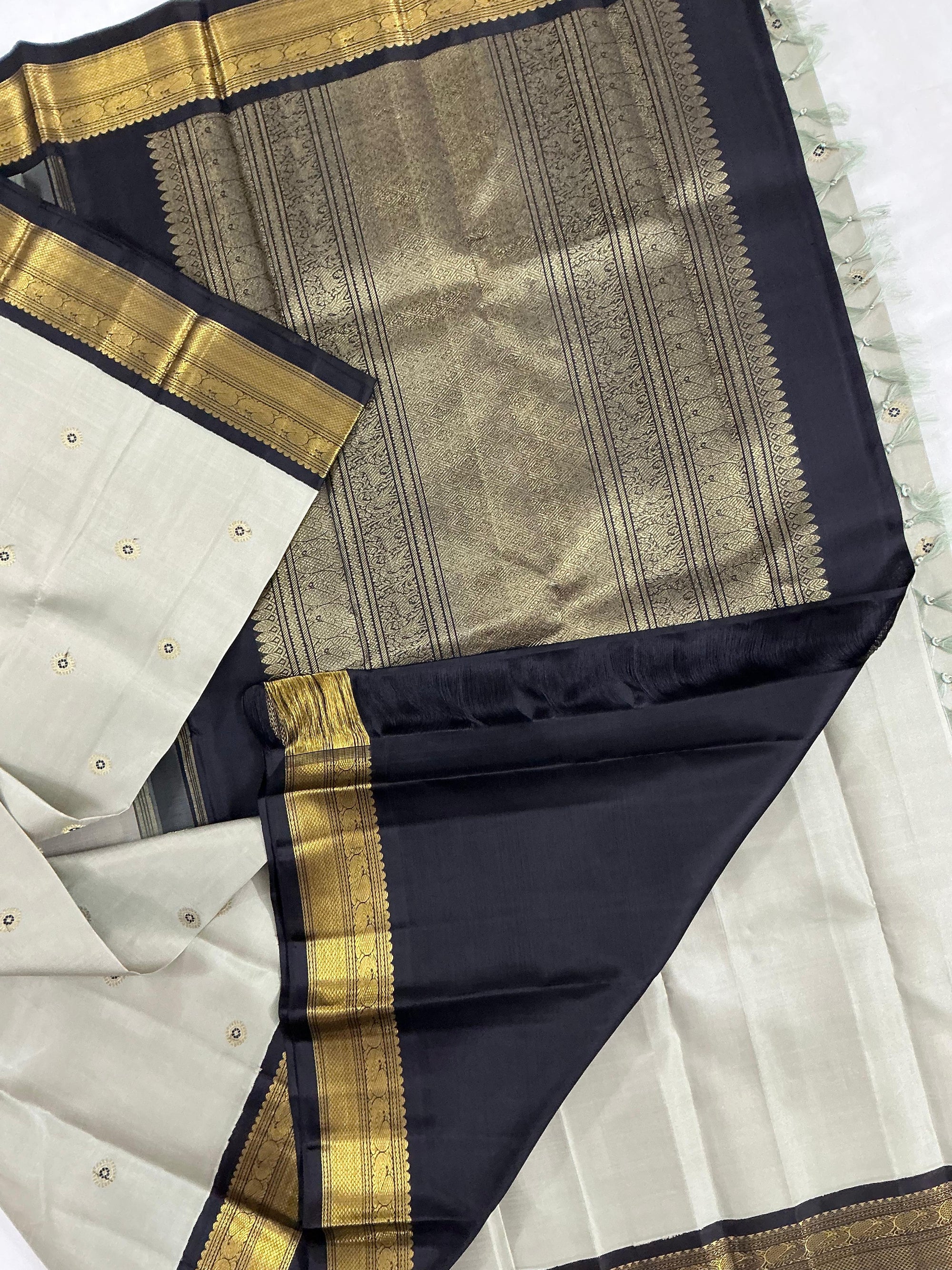 MYTHILI:  Meena Meets Mythili (Silver Grey &amp; Black)