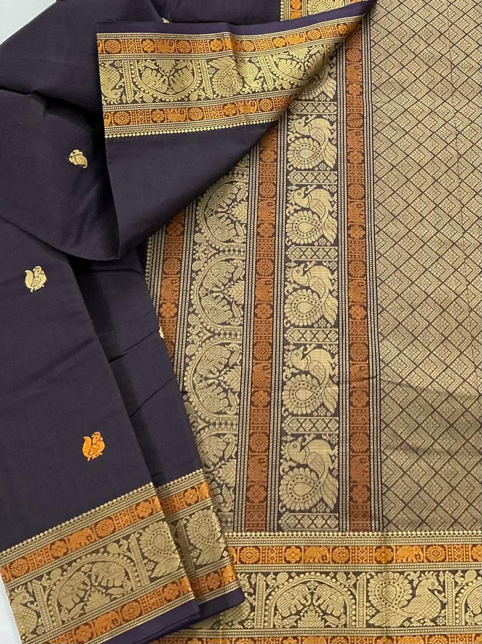 Handwoven Kanchi cotton : Nut Brown