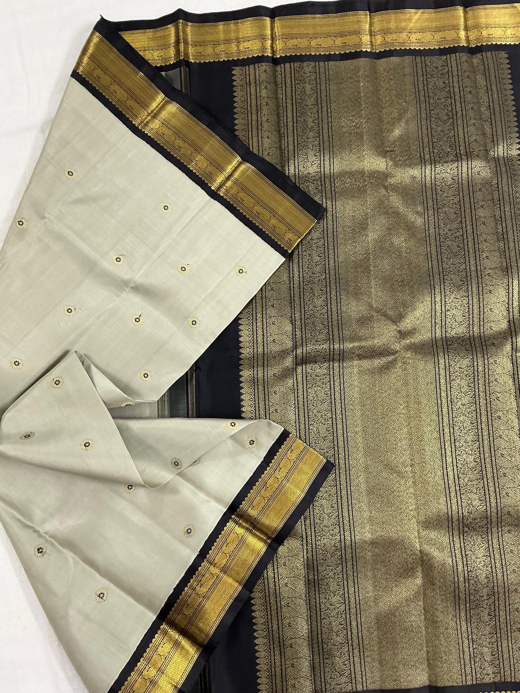 MYTHILI:  Meena Meets Mythili (Silver Grey &amp; Black)