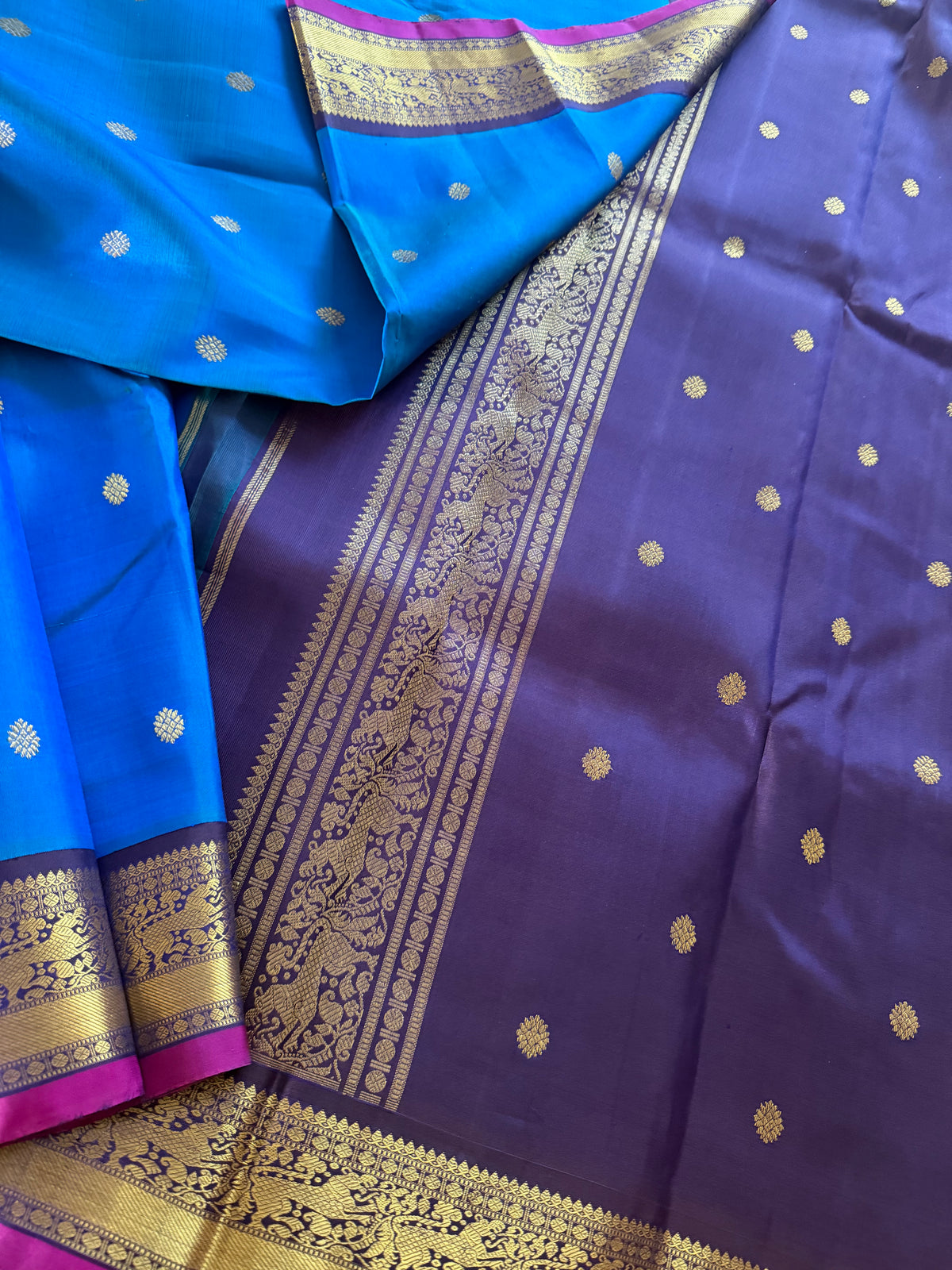 MYTHILI: Jewel tone blue + Aubergine