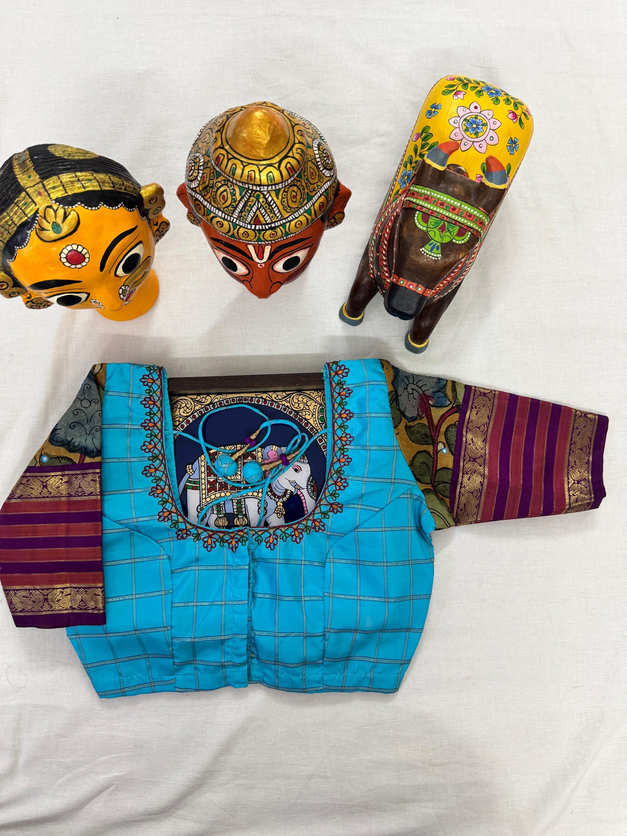 Handcrafted Ready to Wear Blouse : Kanjivaram Silk