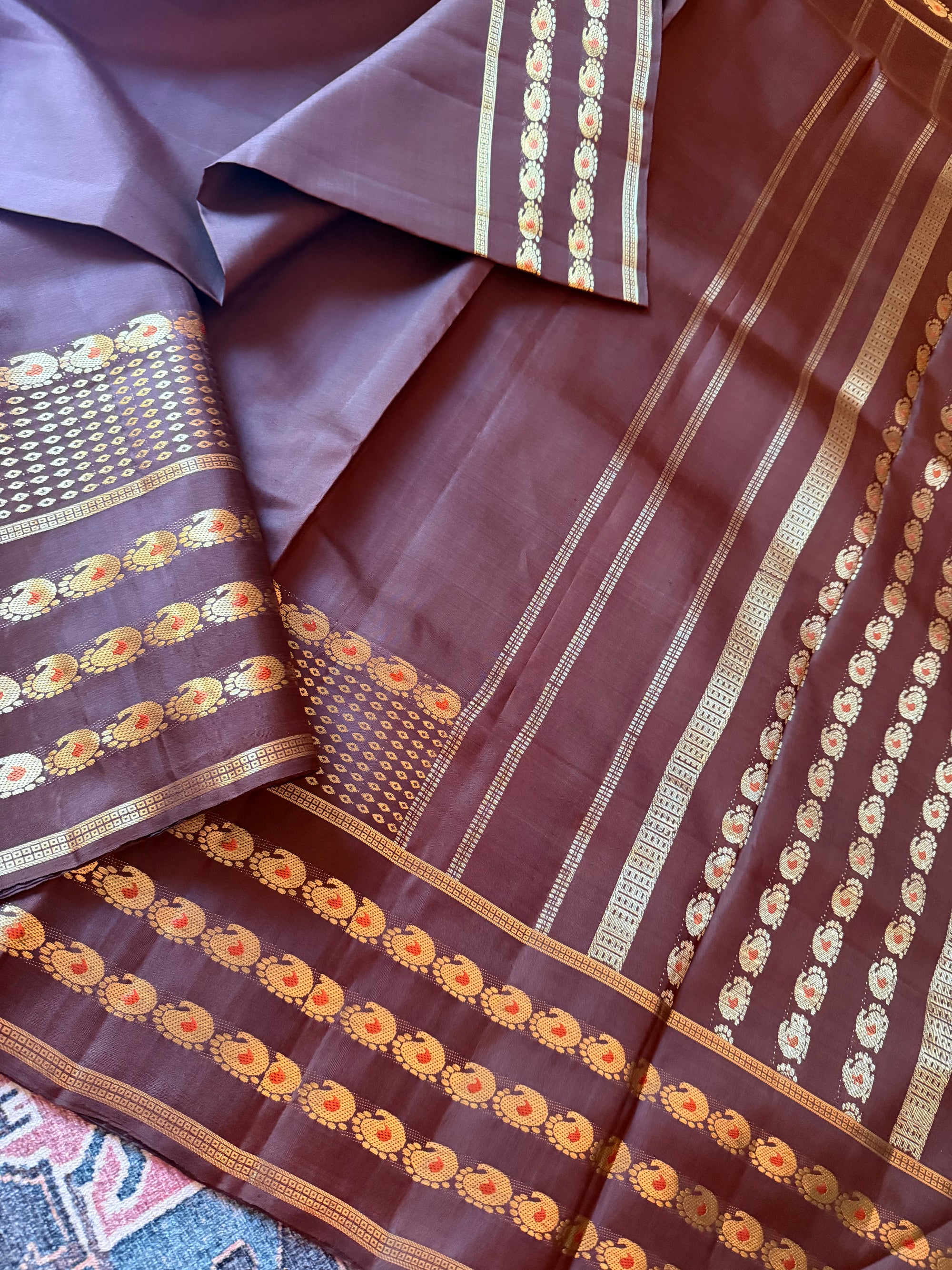 Korvai  Kanjivaram - Vintage Recreation Saree 