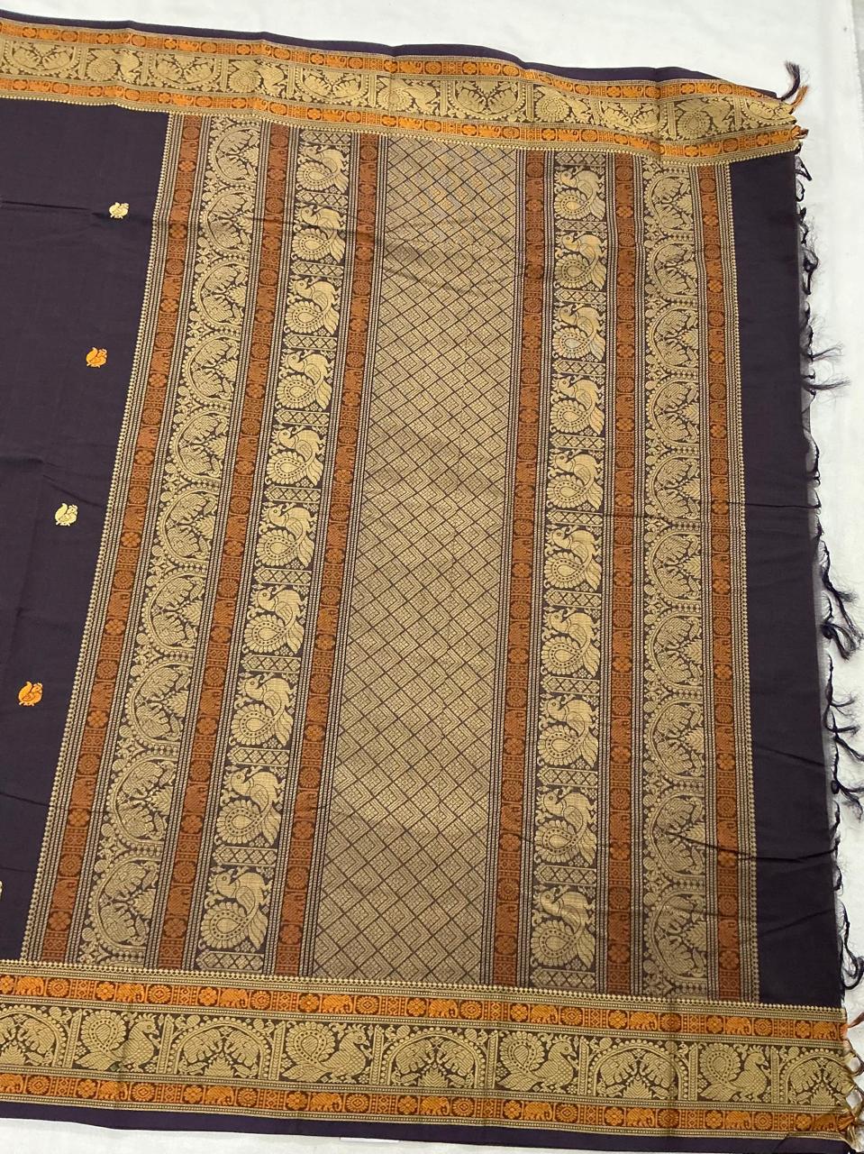 Handwoven Kanchi cotton : Nut Brown