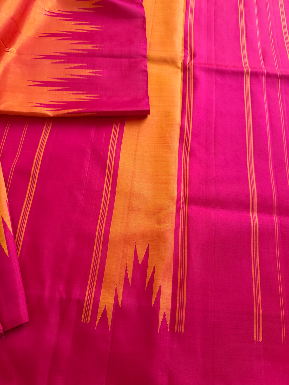 No Zari  Kanjivaram Silk : Thalampoo borders