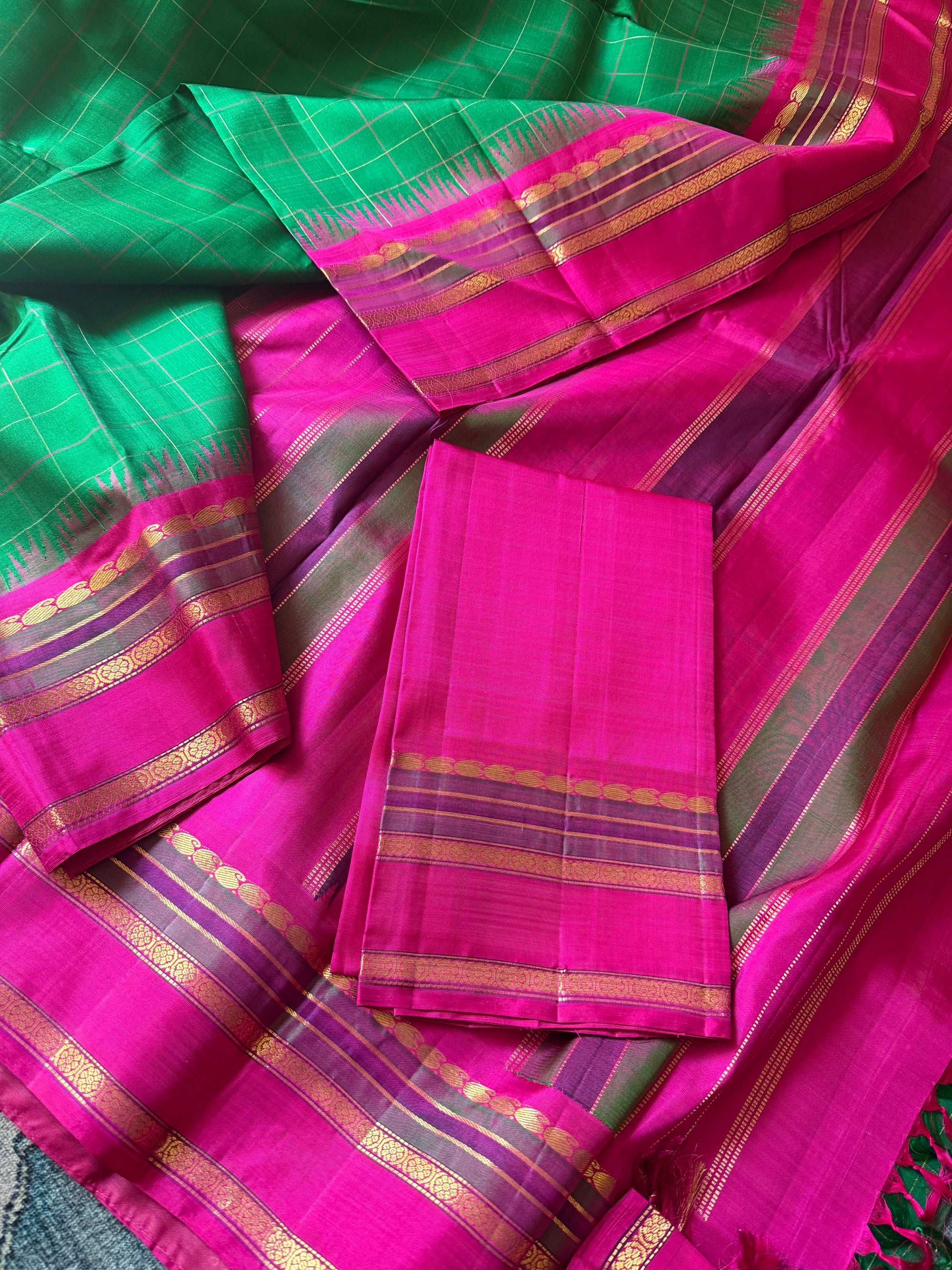 Korvai  Kanjivaram - Vintage Recreation Saree 