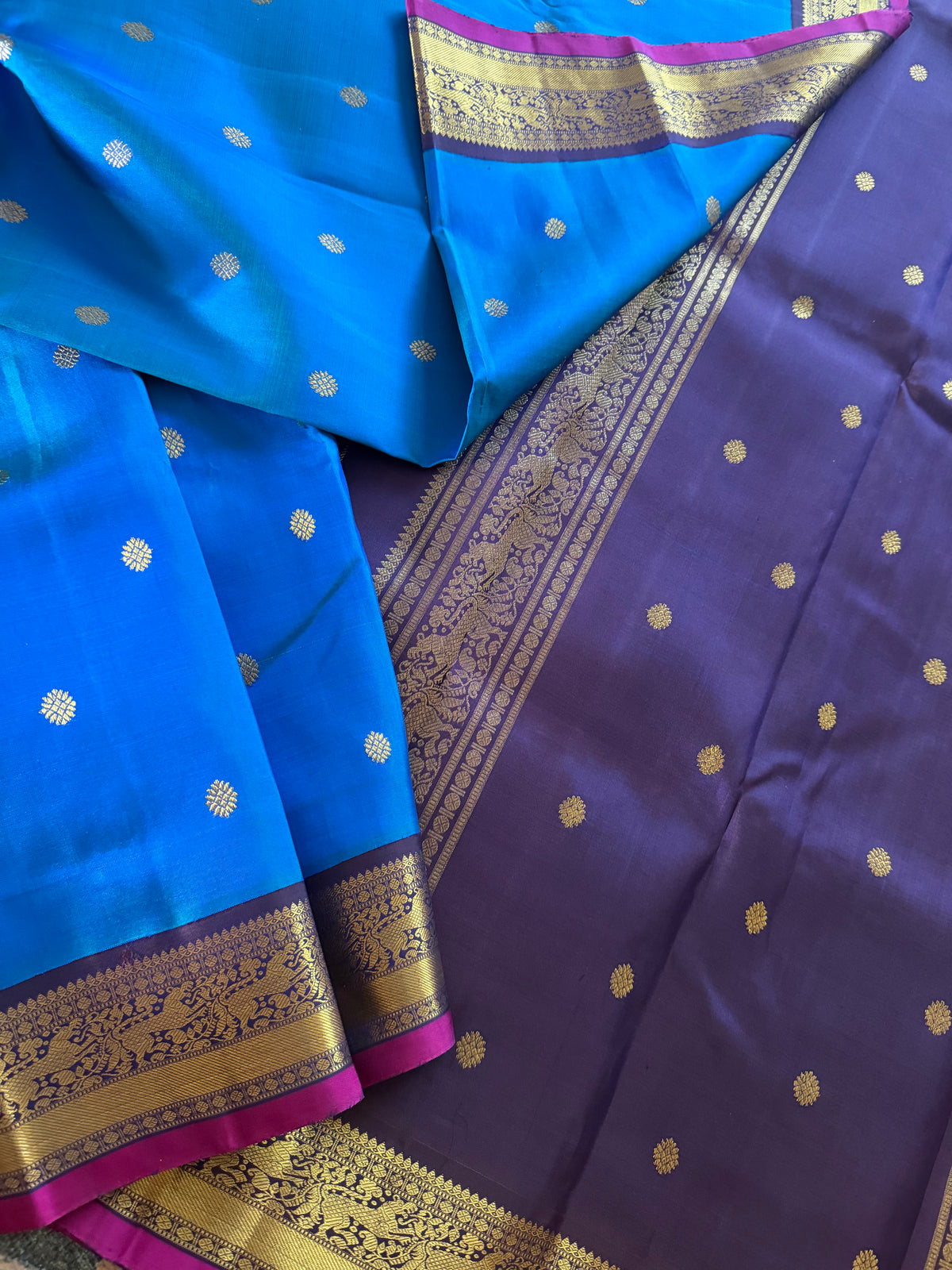 MYTHILI: Jewel tone blue + Aubergine