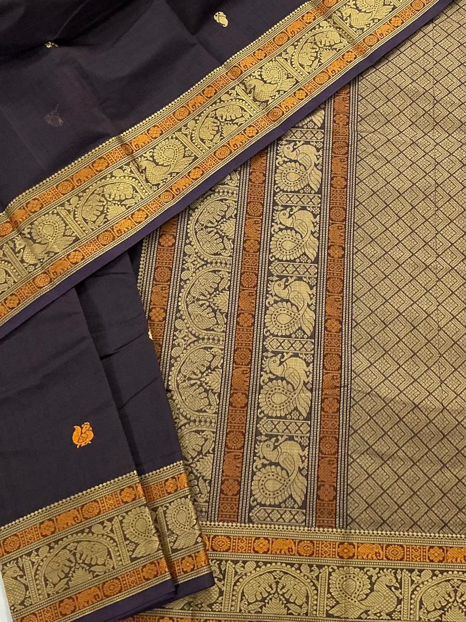 Handwoven Kanchi cotton : Nut Brown