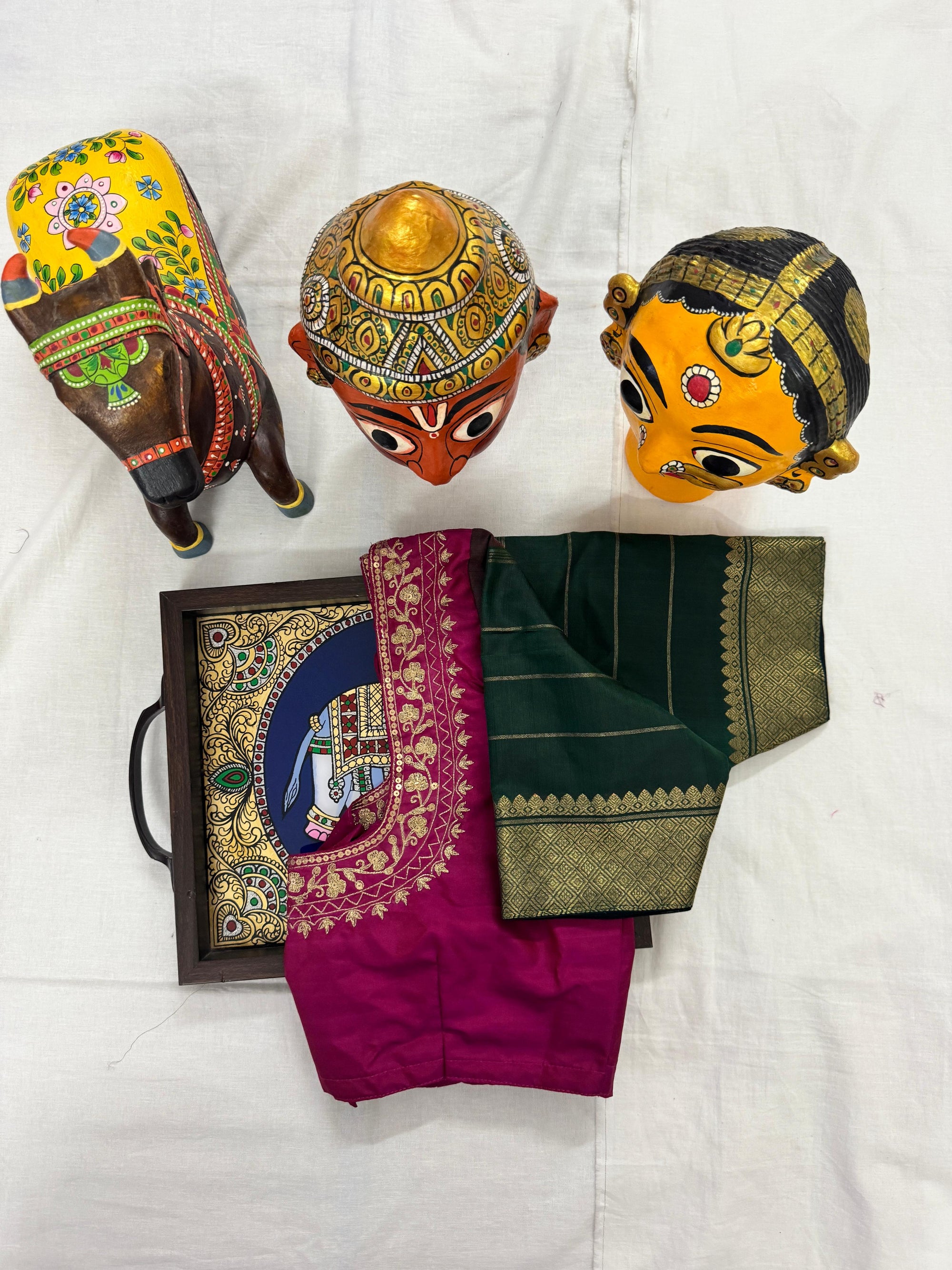Handcrafted Ready to Wear Blouse : Kanjivaram Silk with Beaten Gold