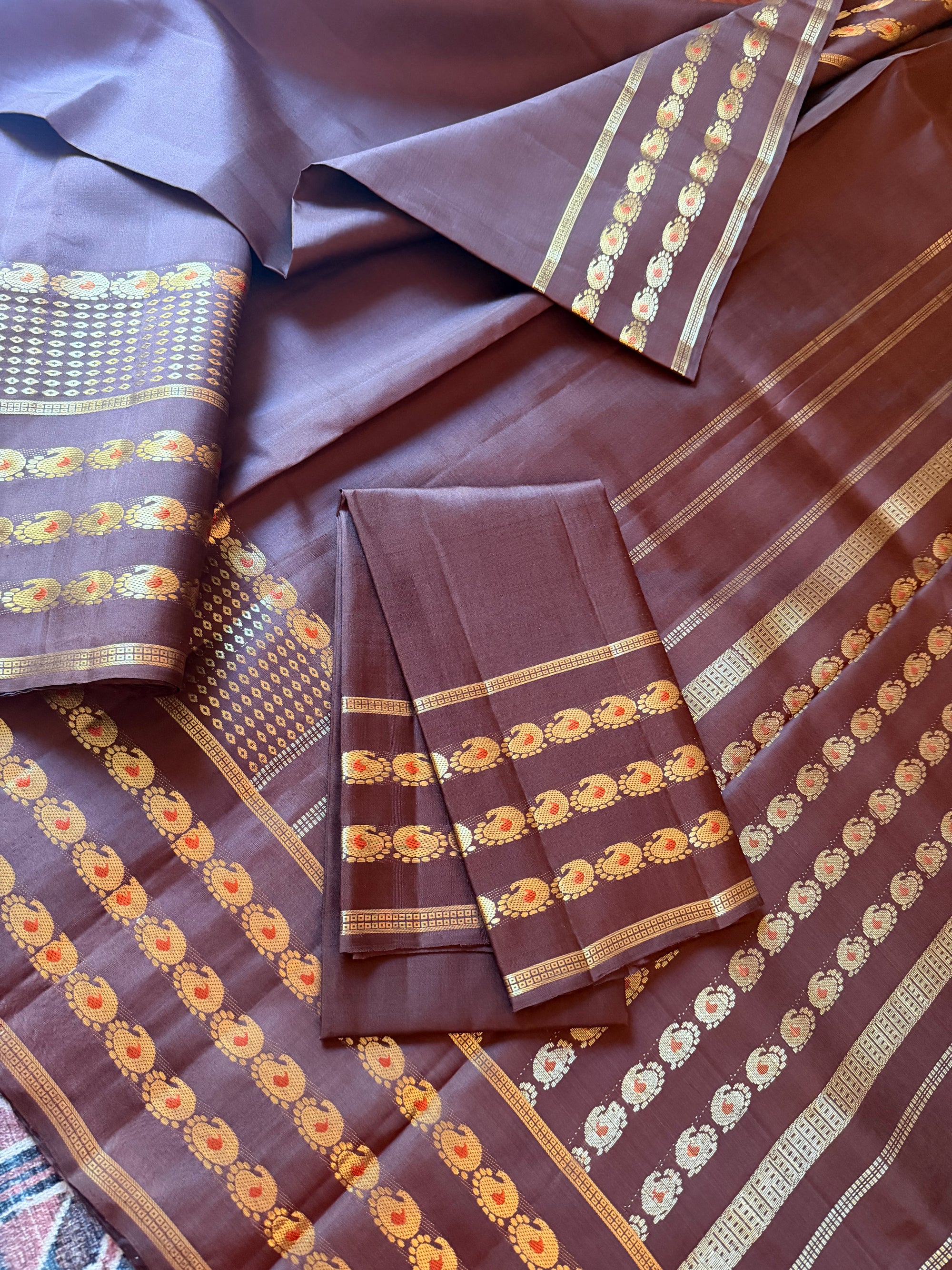Korvai  Kanjivaram - Vintage Recreation Saree 