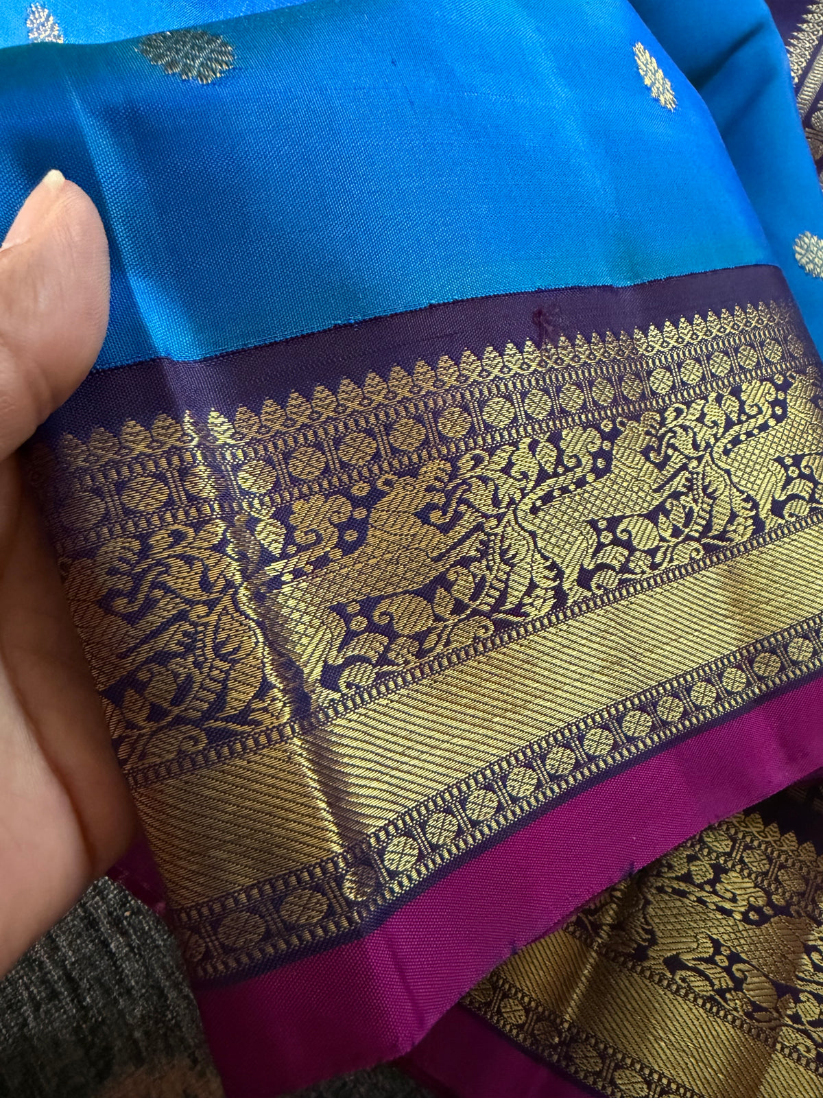 MYTHILI: Jewel tone blue + Aubergine