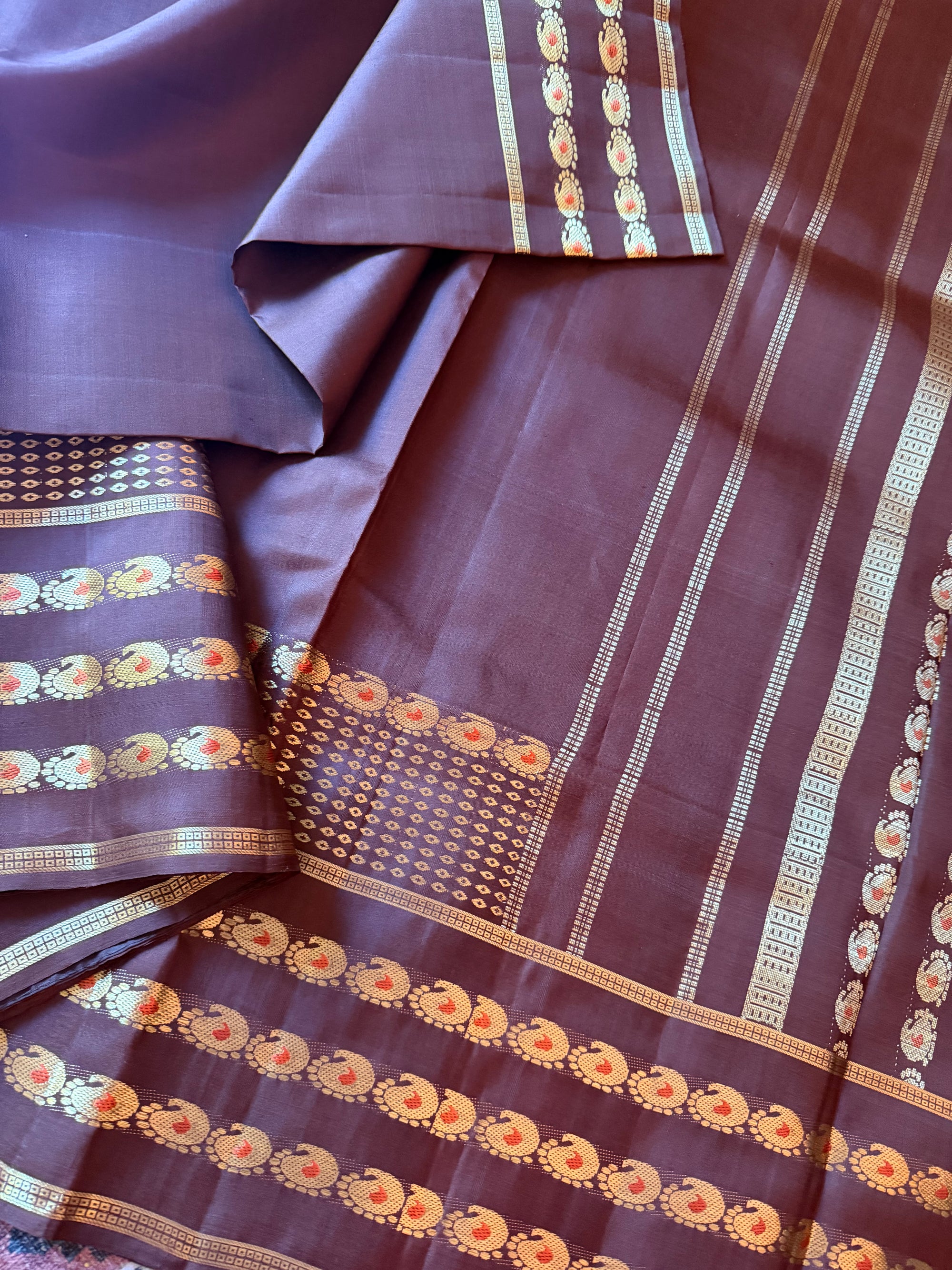 Korvai  Kanjivaram - Vintage Recreation Saree 