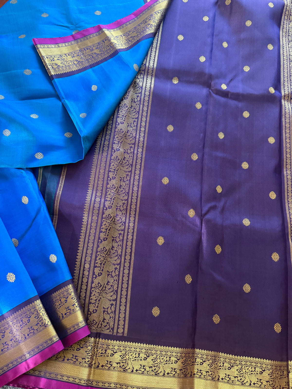 MYTHILI: Jewel tone blue + Aubergine