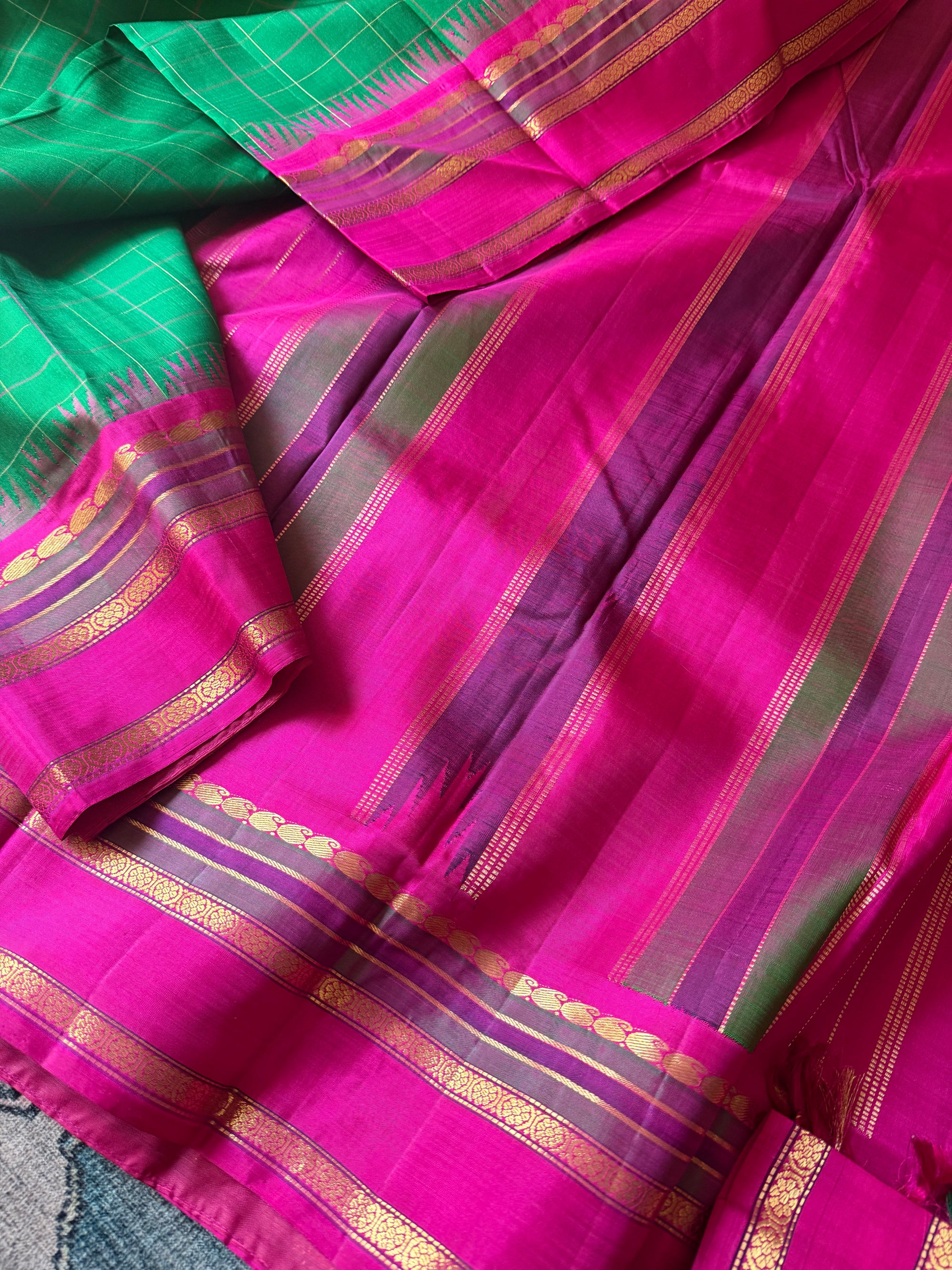 Korvai  Kanjivaram - Vintage Recreation Saree 