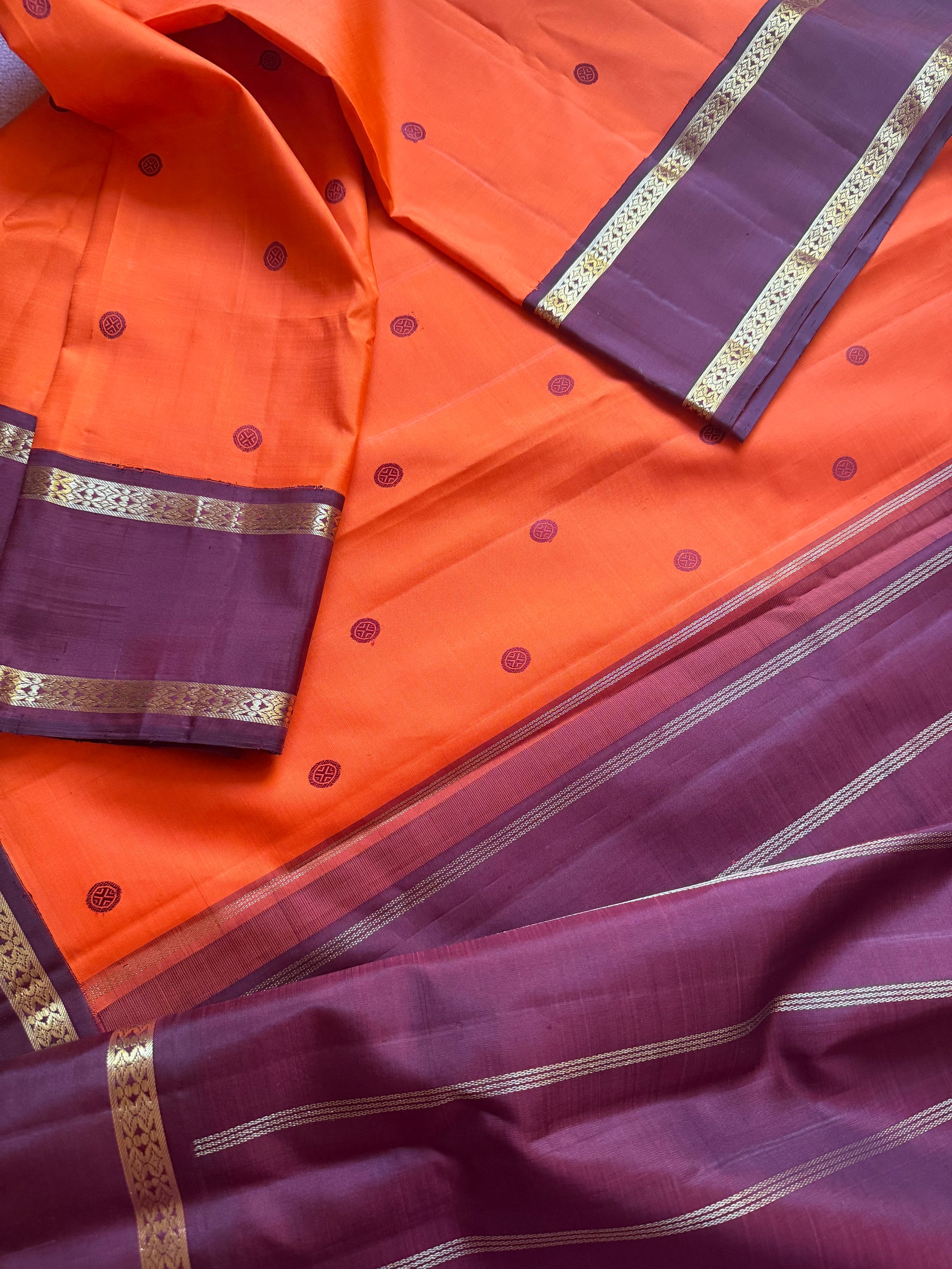Korvai  Kanjivaram - Vintage Recreation Saree 