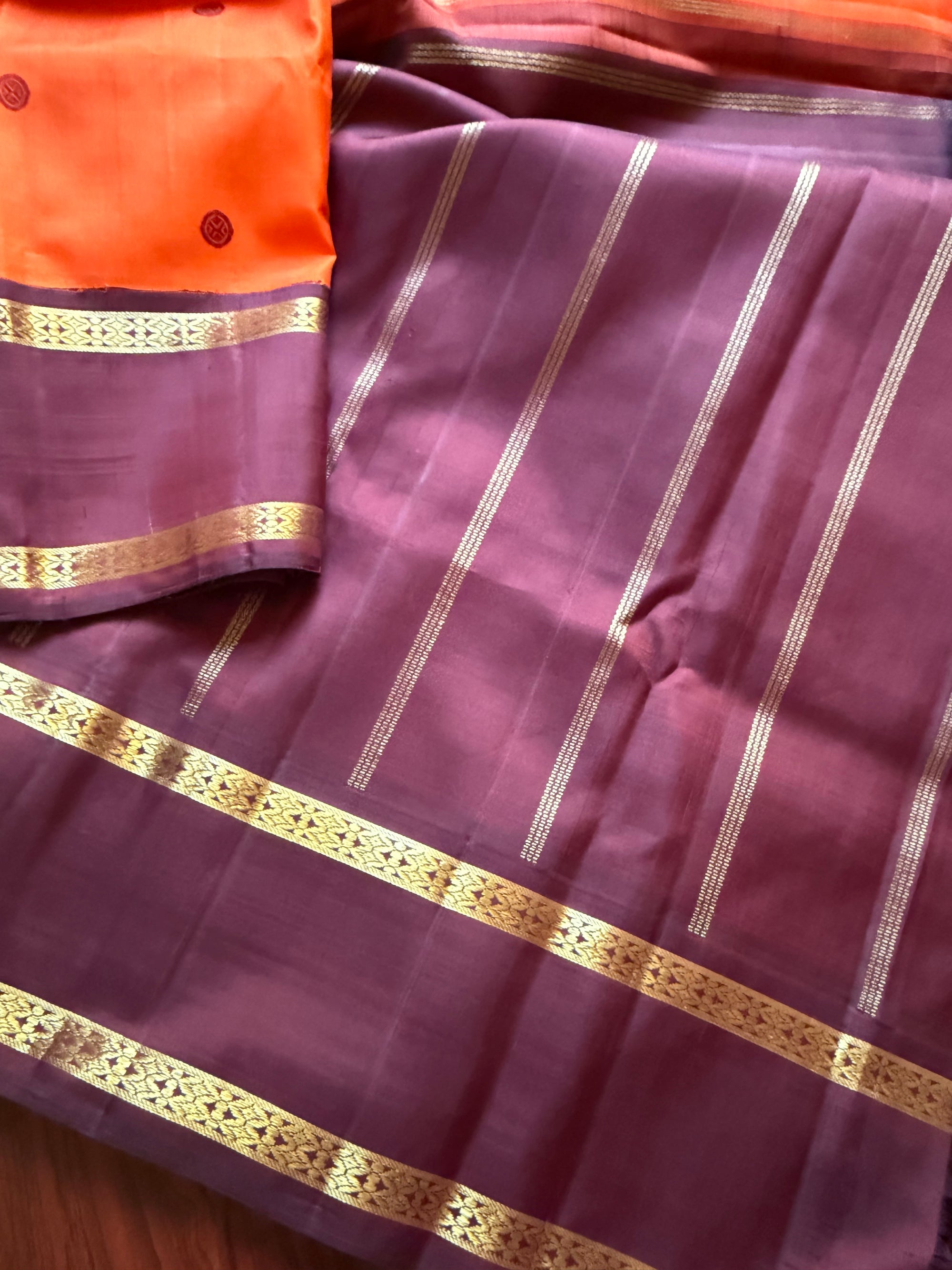 Korvai  Kanjivaram - Vintage Recreation Saree 