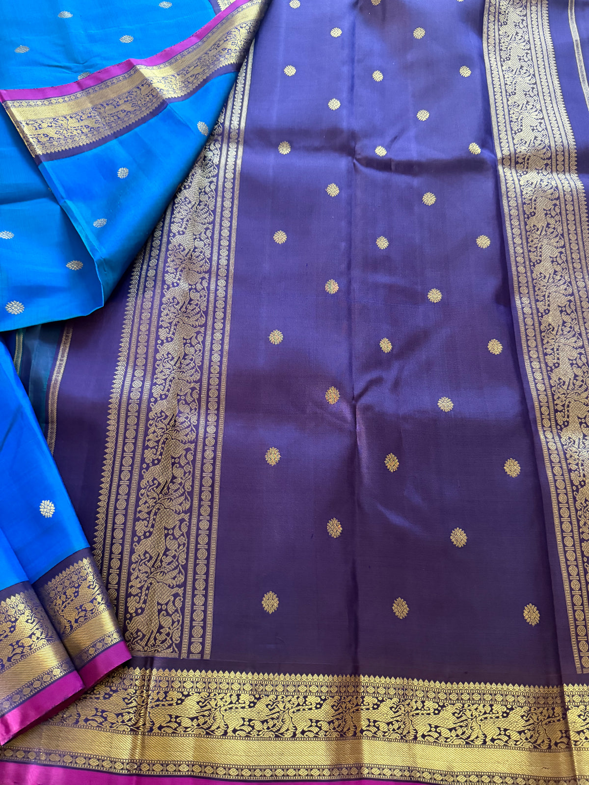 MYTHILI: Jewel tone blue + Aubergine