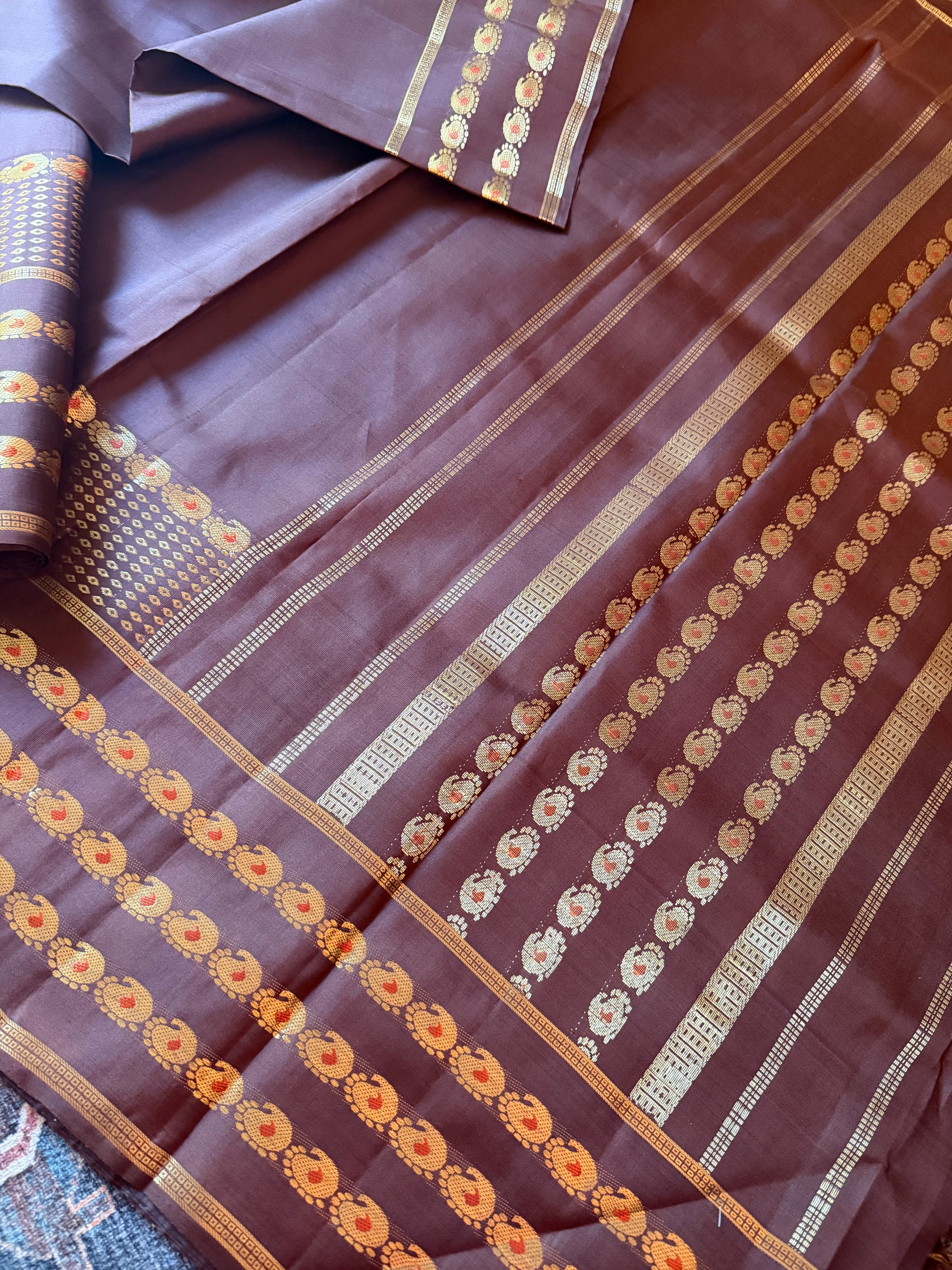 Korvai  Kanjivaram - Vintage Recreation Saree 