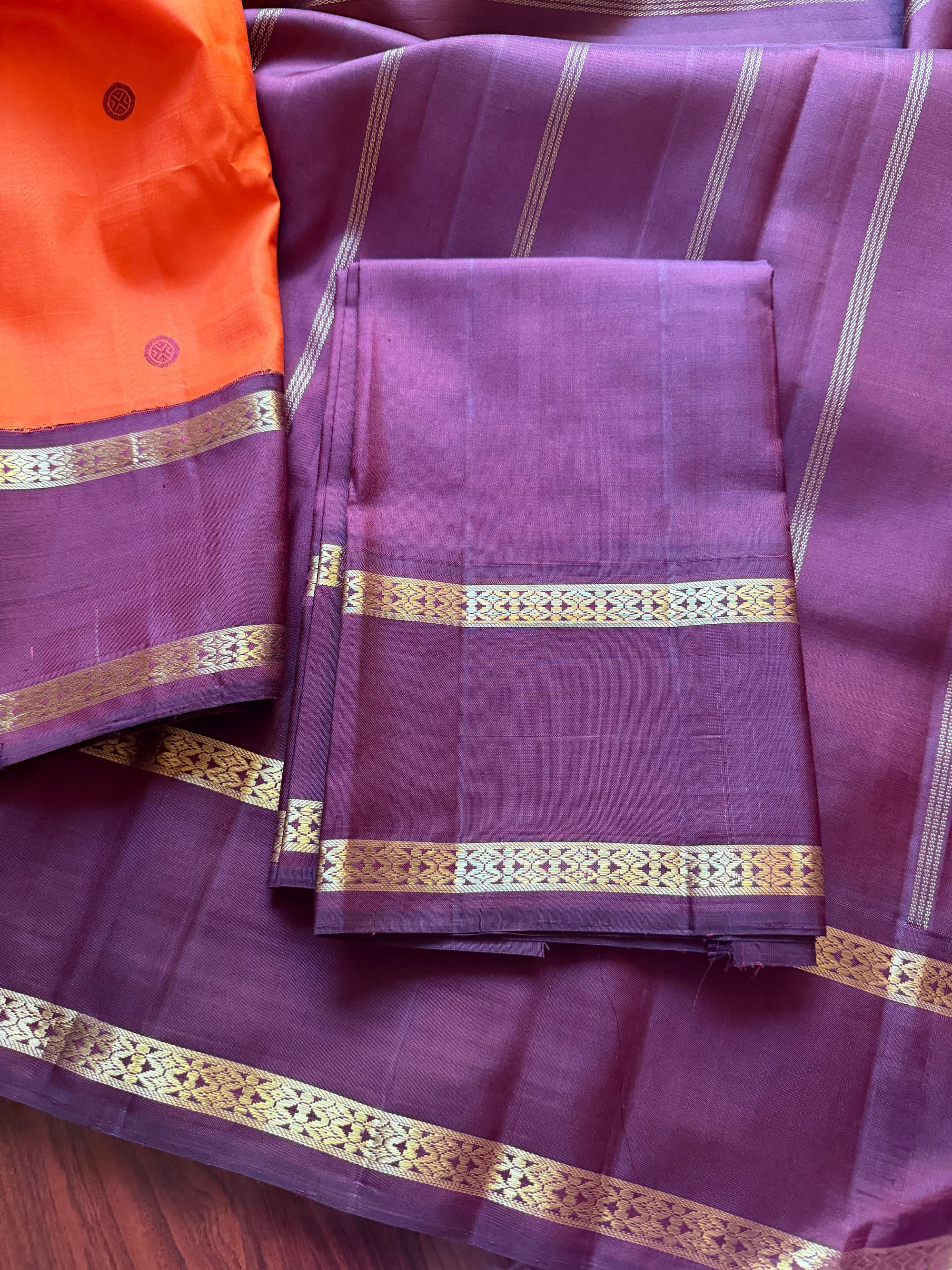 Korvai  Kanjivaram - Vintage Recreation Saree 