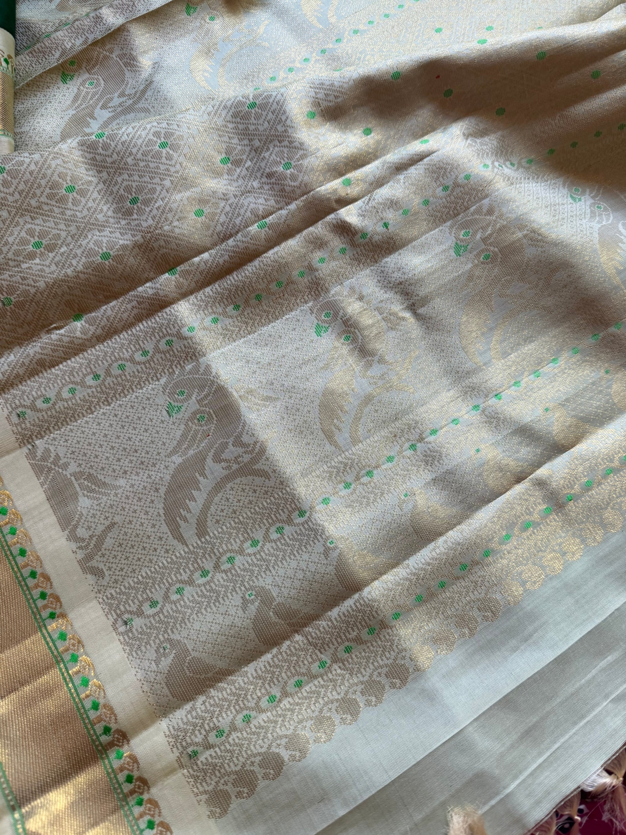 Korvai  Kanjivaram - Vintage Recreation Saree 