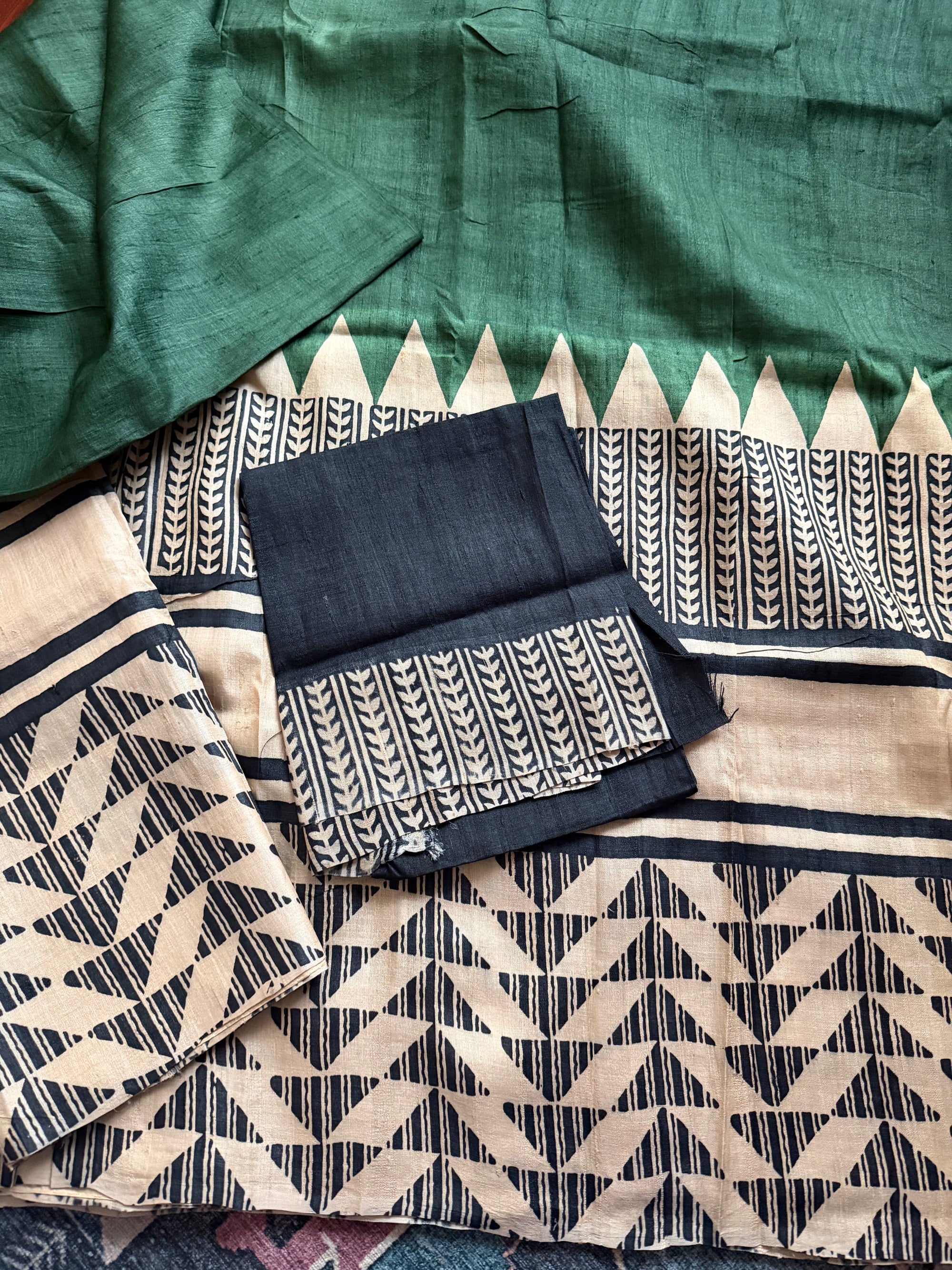 MITHILA : BLOCKPRINTED TUSSARS