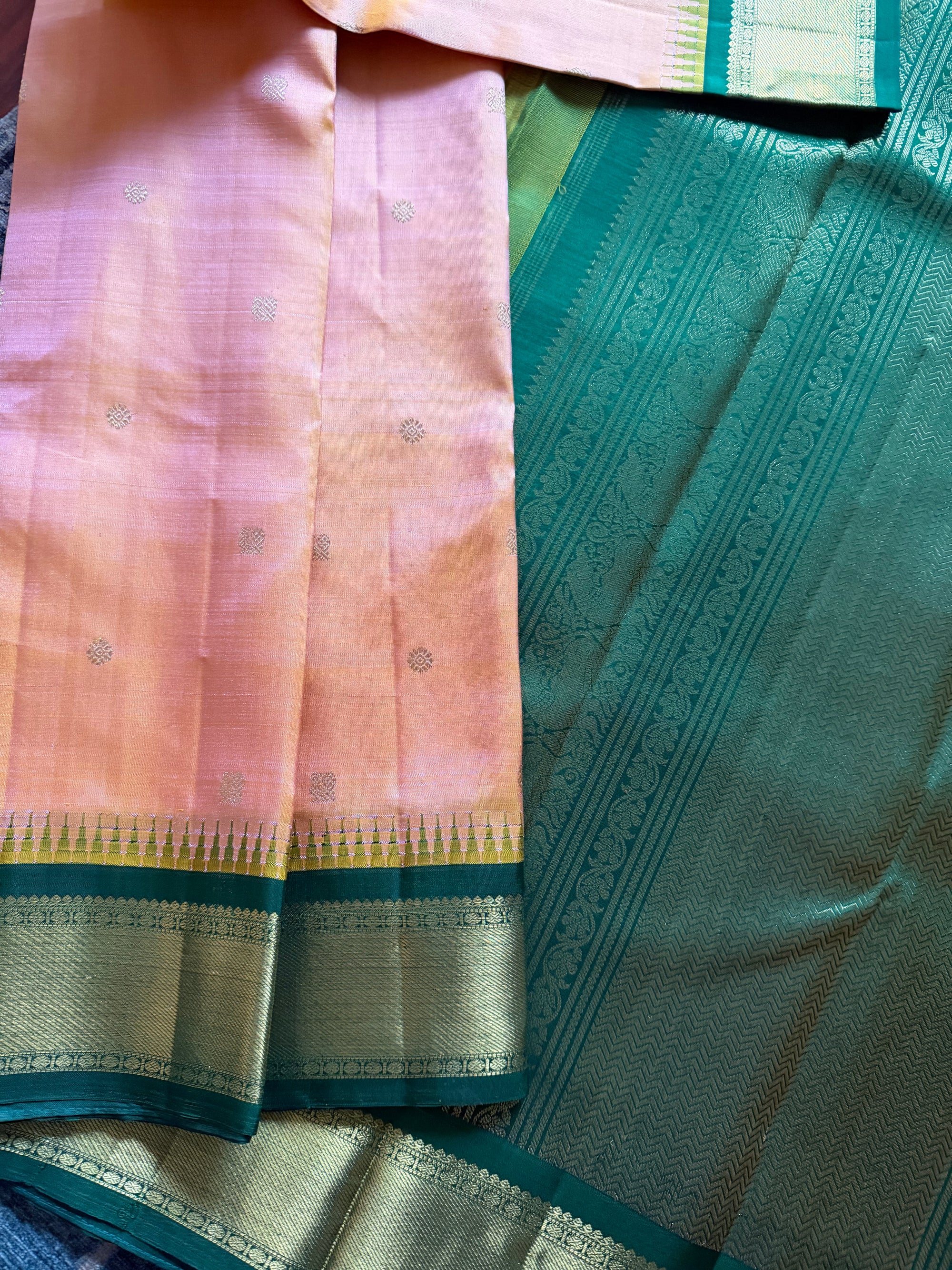 MYTHILI:  Gold Geva + Green