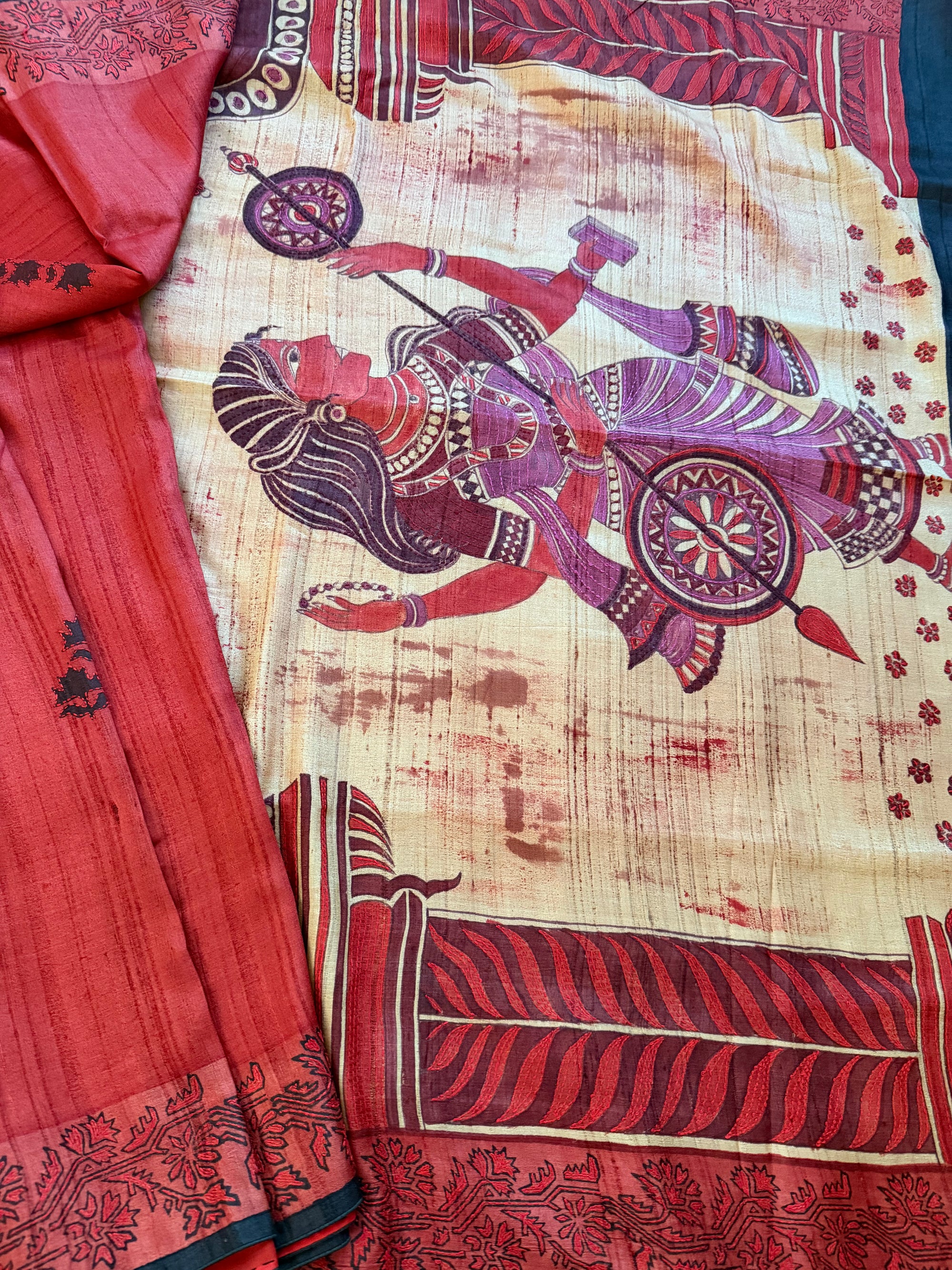 Kamaniya Kantha : Handcrafted Tussar