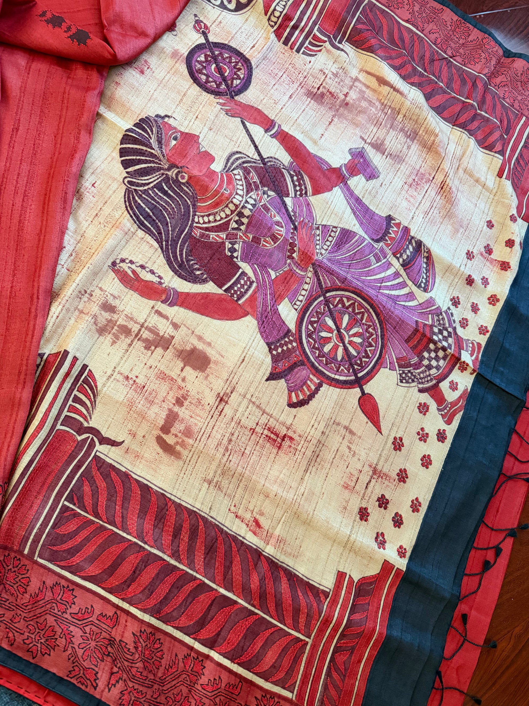 Kamaniya Kantha : Handcrafted Tussar