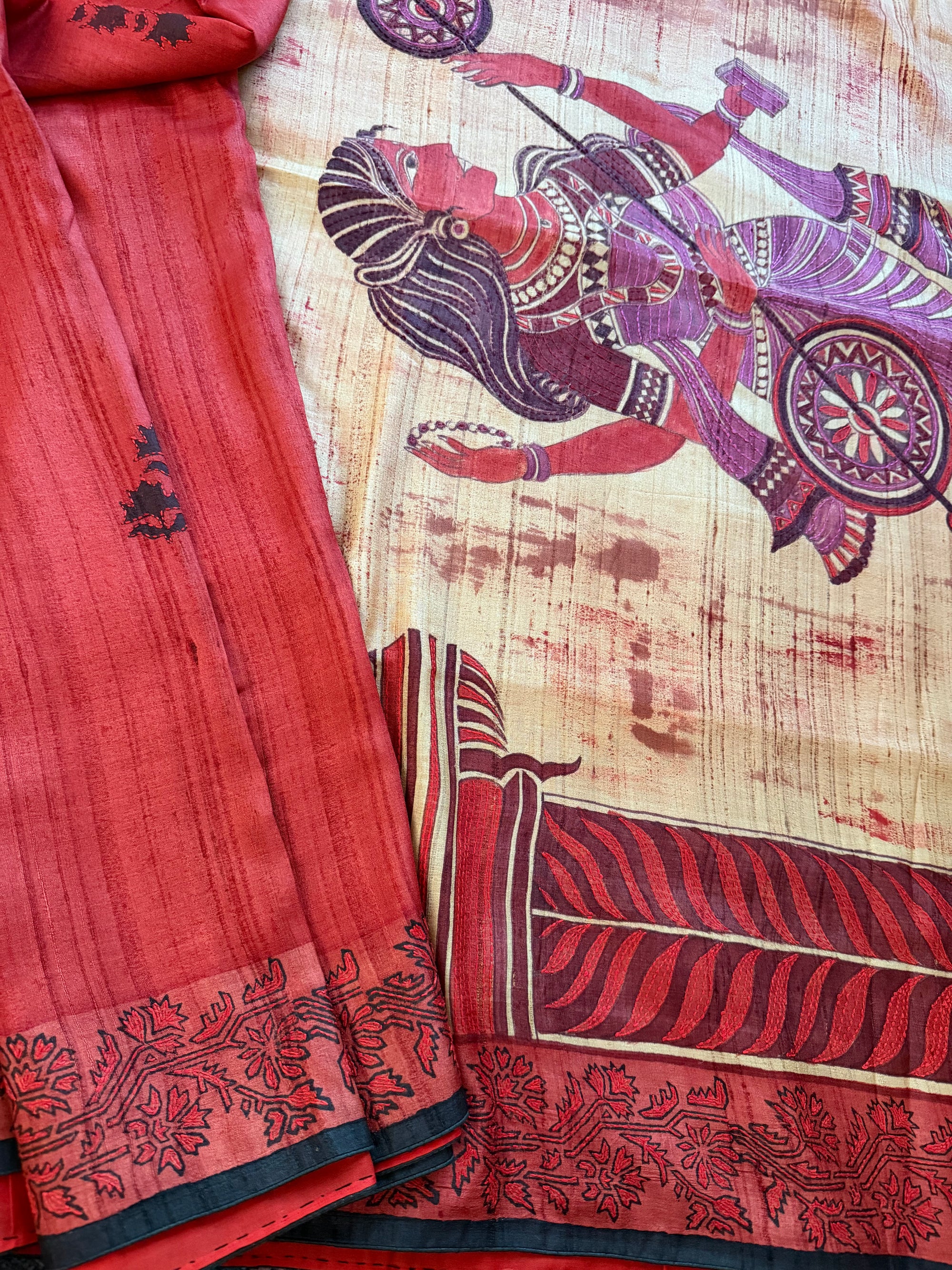Kamaniya Kantha : Handcrafted Tussar