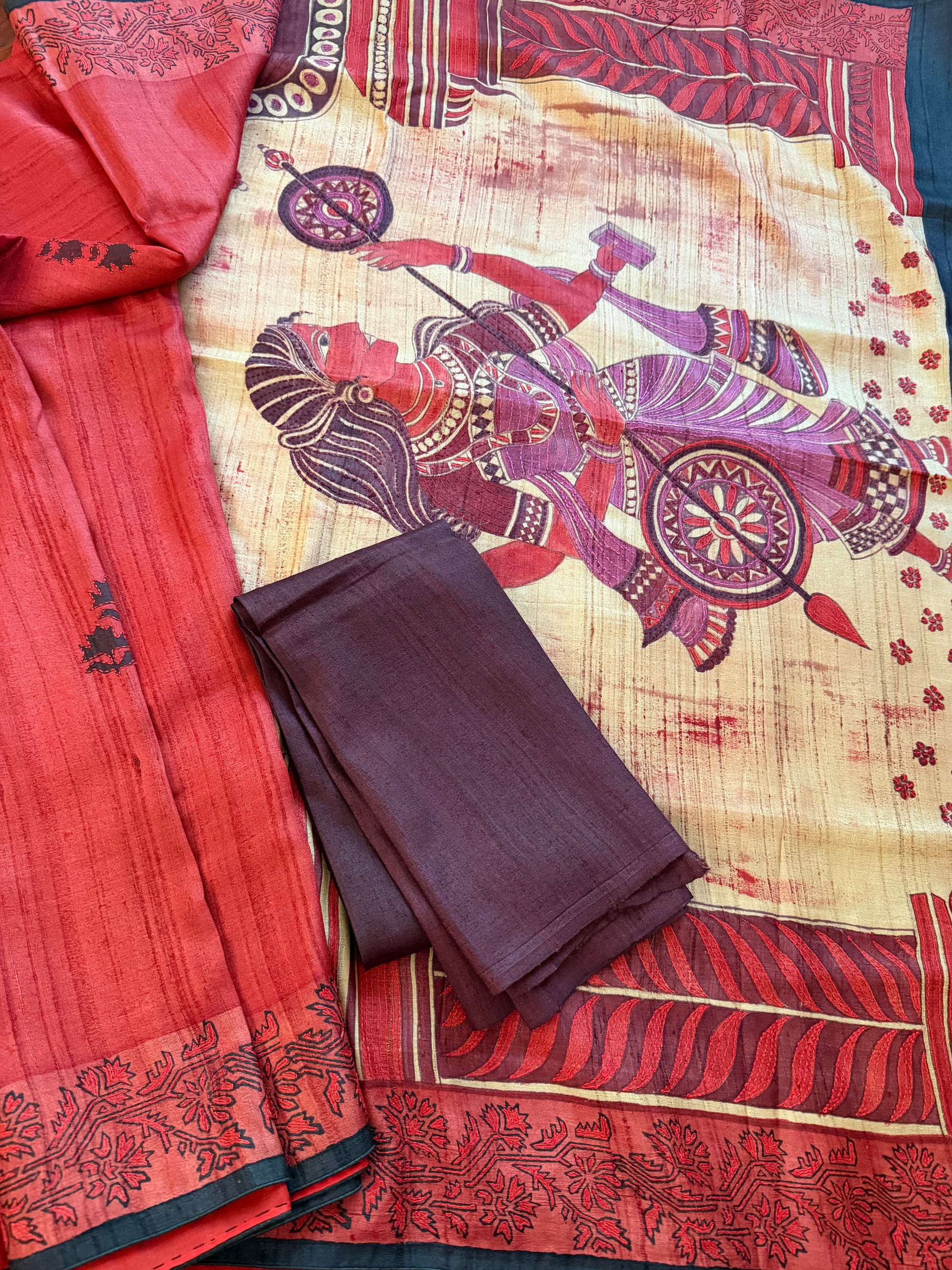Kamaniya Kantha : Handcrafted Tussar