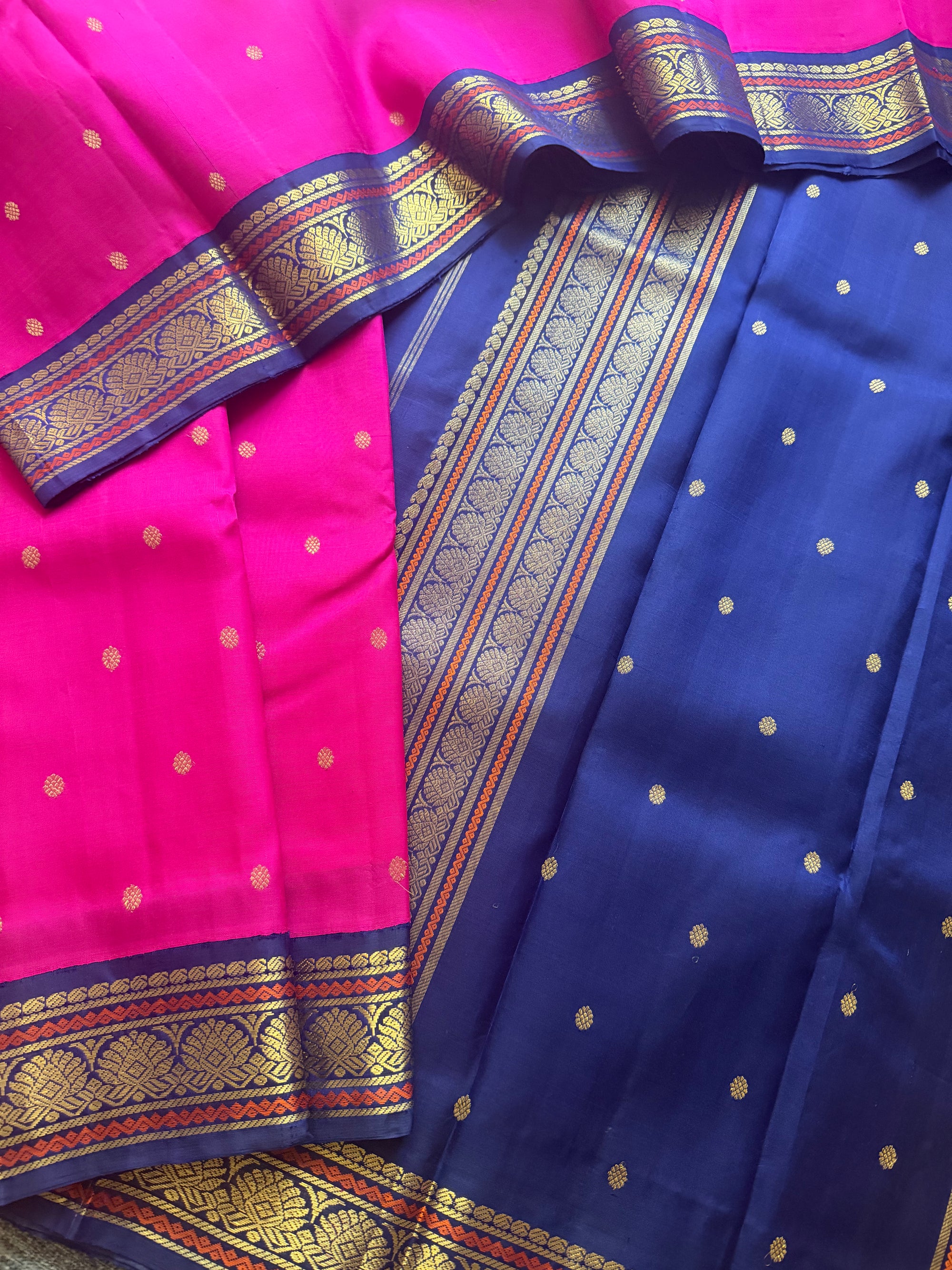 SAREES THAT I CAN'T PART WITH : Korvai Kanjivaram Silk (Pattu Roja Pink)