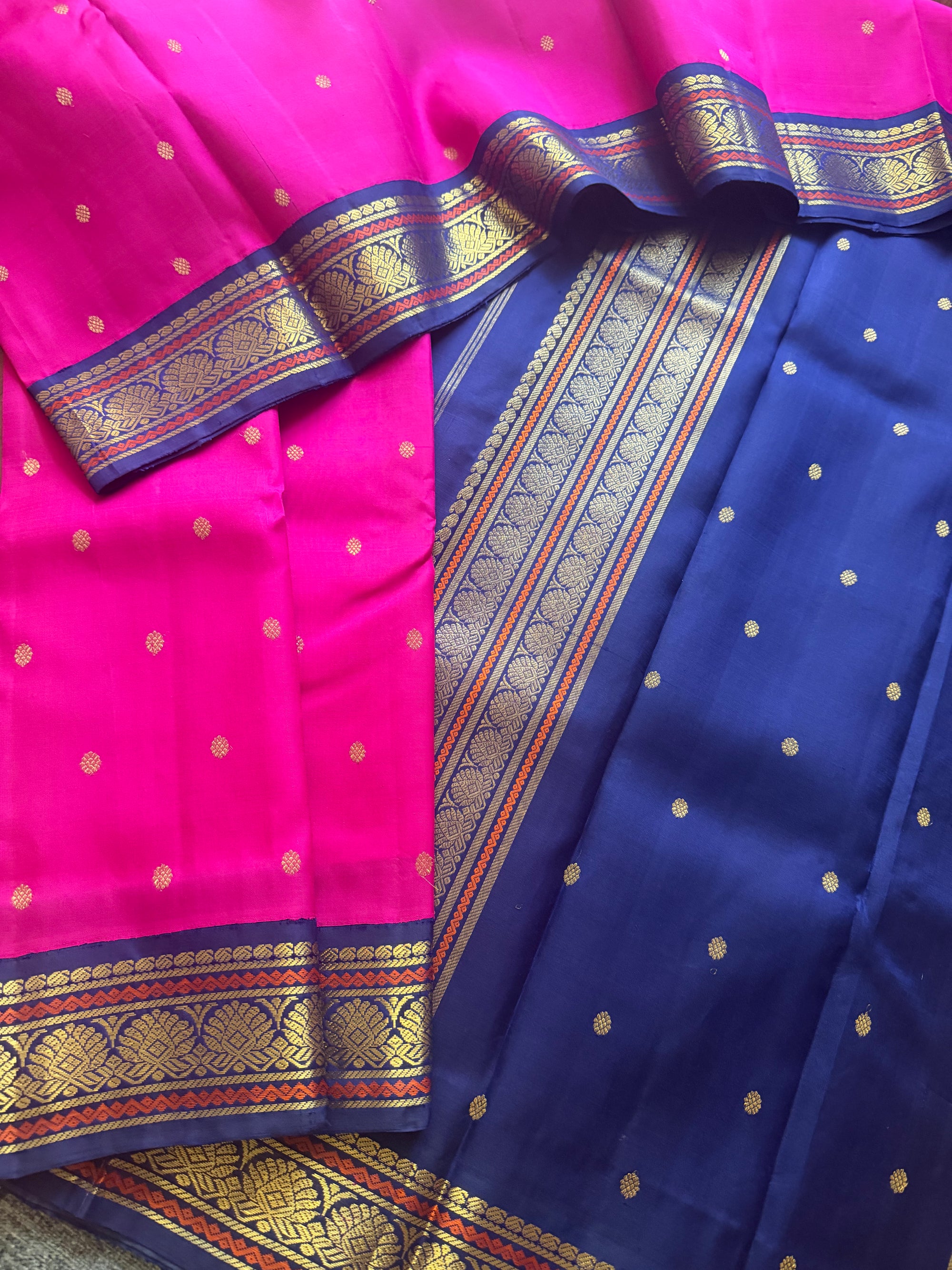 SAREES THAT I CAN'T PART WITH : Korvai Kanjivaram Silk (Pattu Roja Pink)