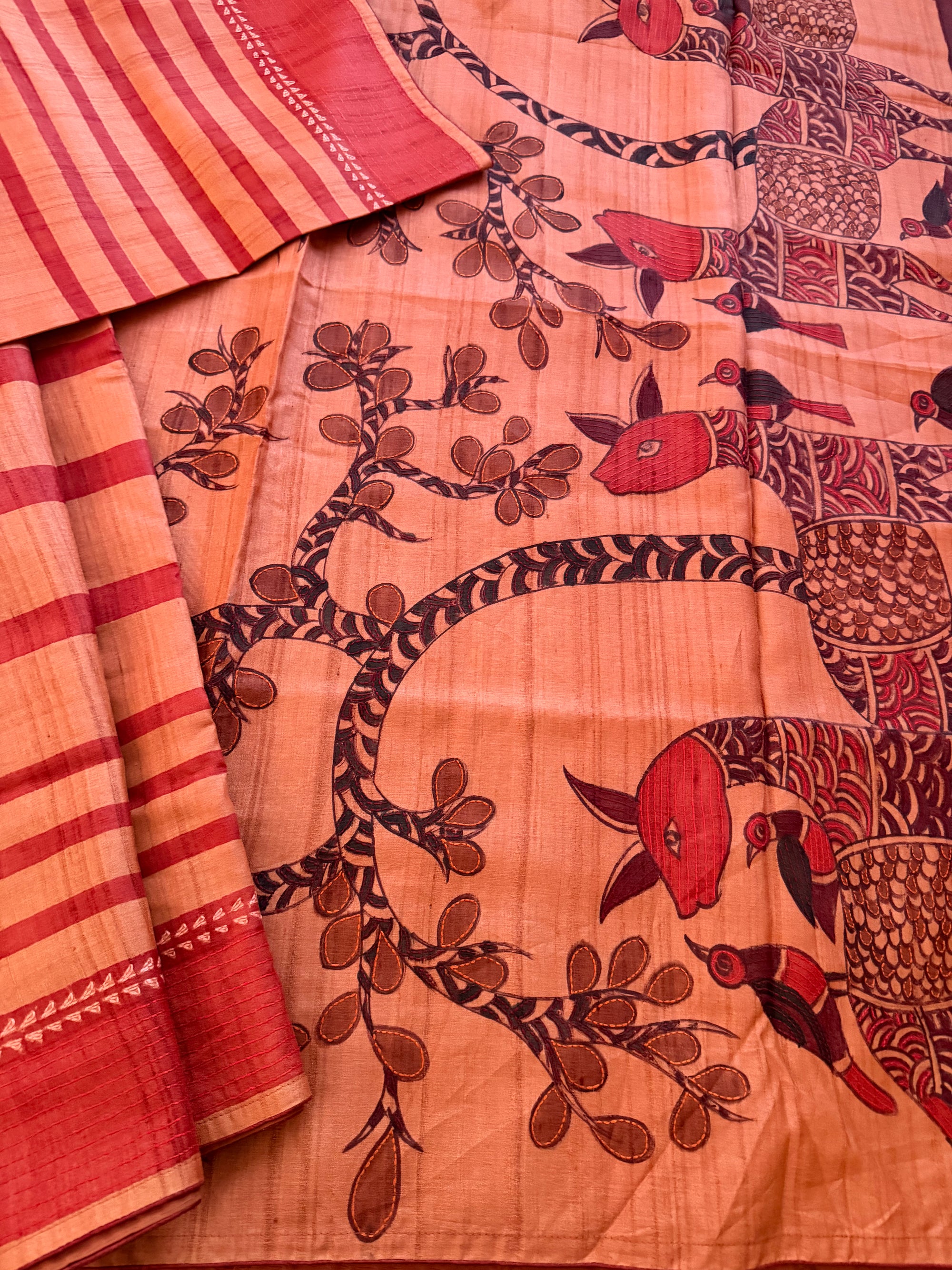 Kamaniya Kantha : Handcrafted Tussar