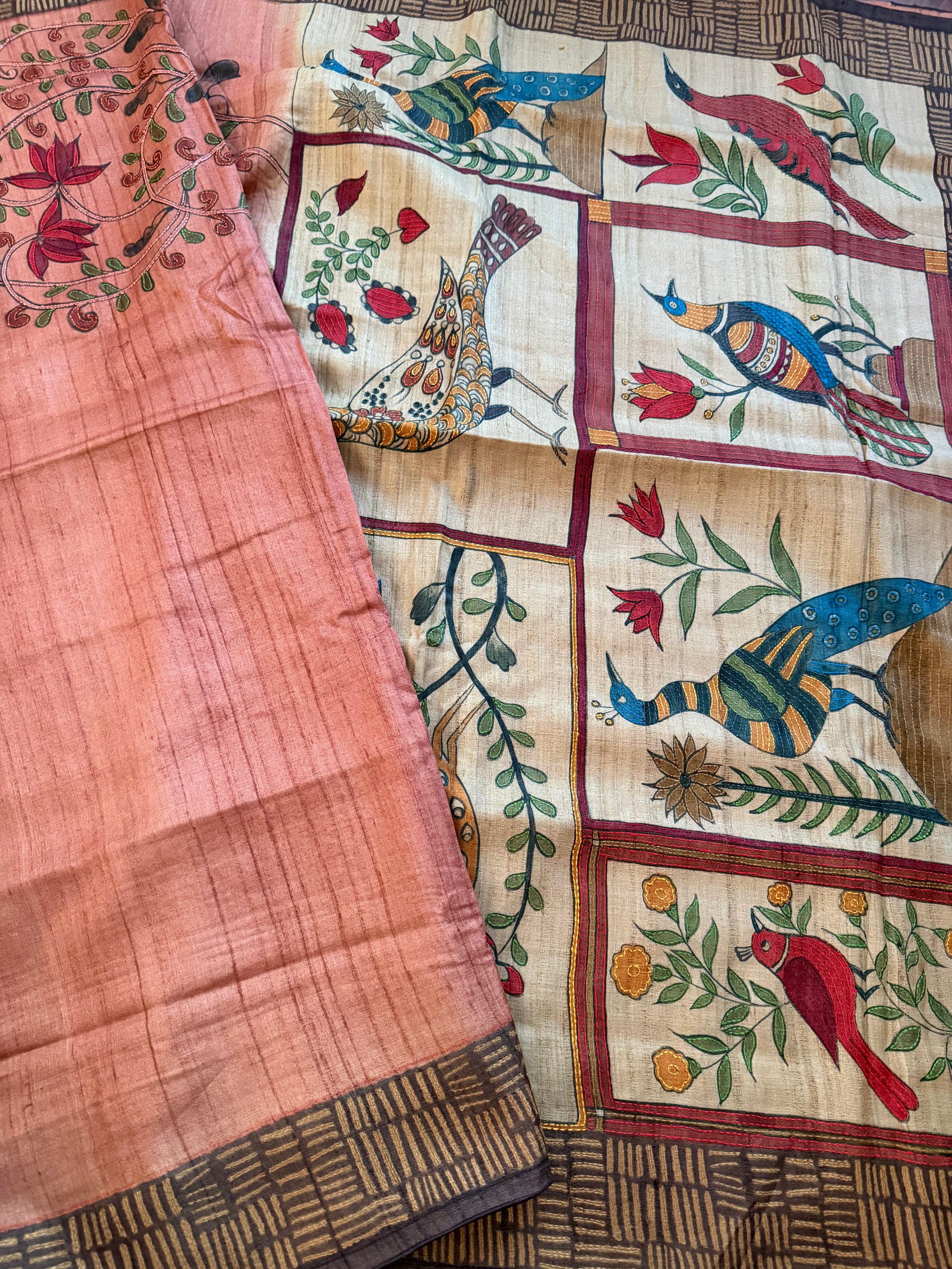 Kamaniya Kantha : Handcrafted Tussar