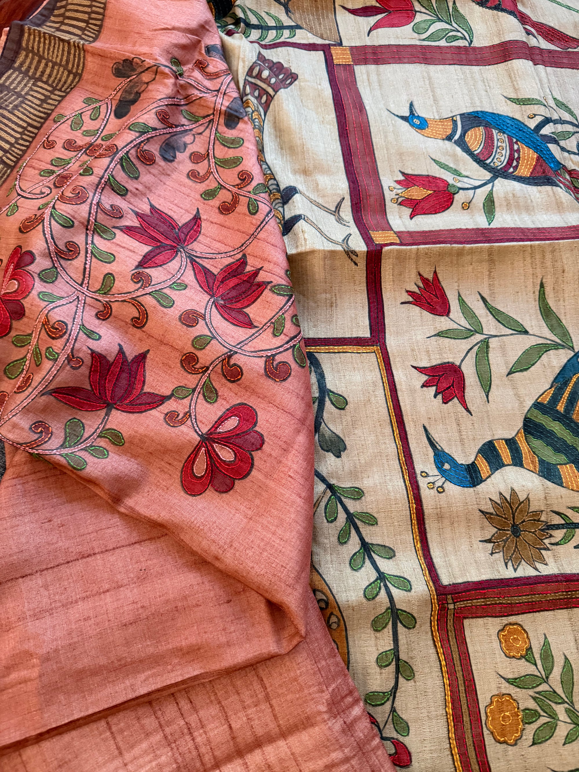 Kamaniya Kantha : Handcrafted Tussar
