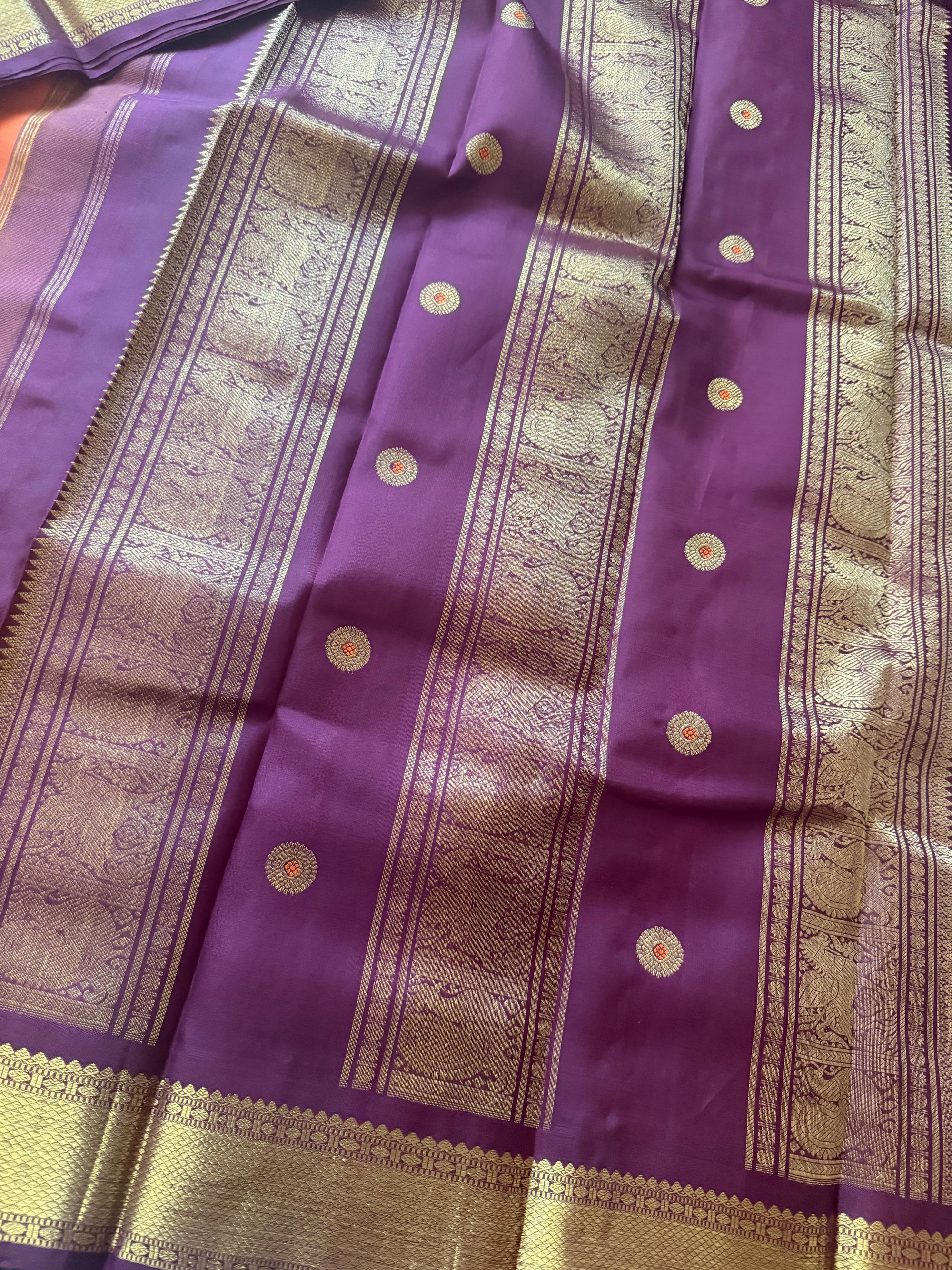 SAREES THAT I CAN'T PART WITH : Korvai Kanjivaram Silk (Rust Orange + V Paaku Brown)