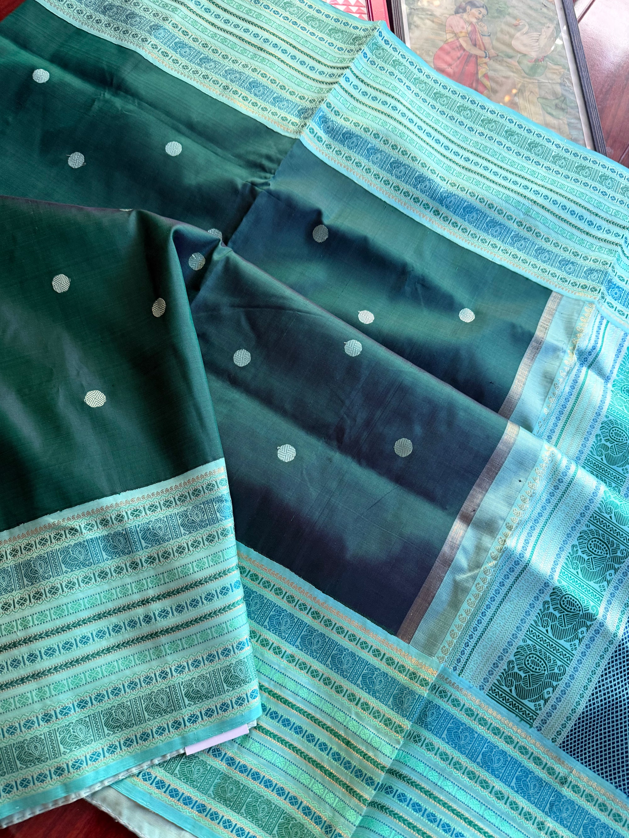 MYTHILI:  SHADES OF GREEN (Forest Green)