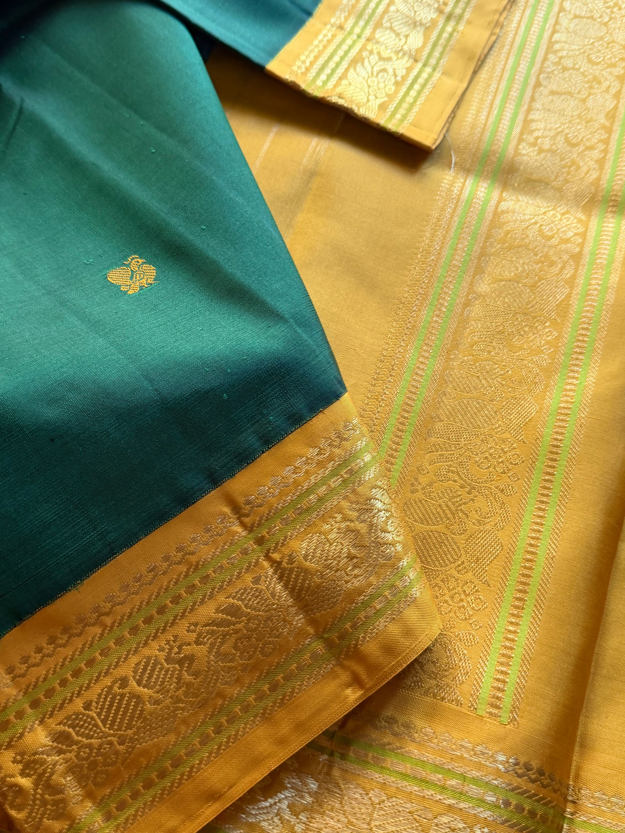MYTHILI:  SHADES OF GREEN (Emerald Green)
