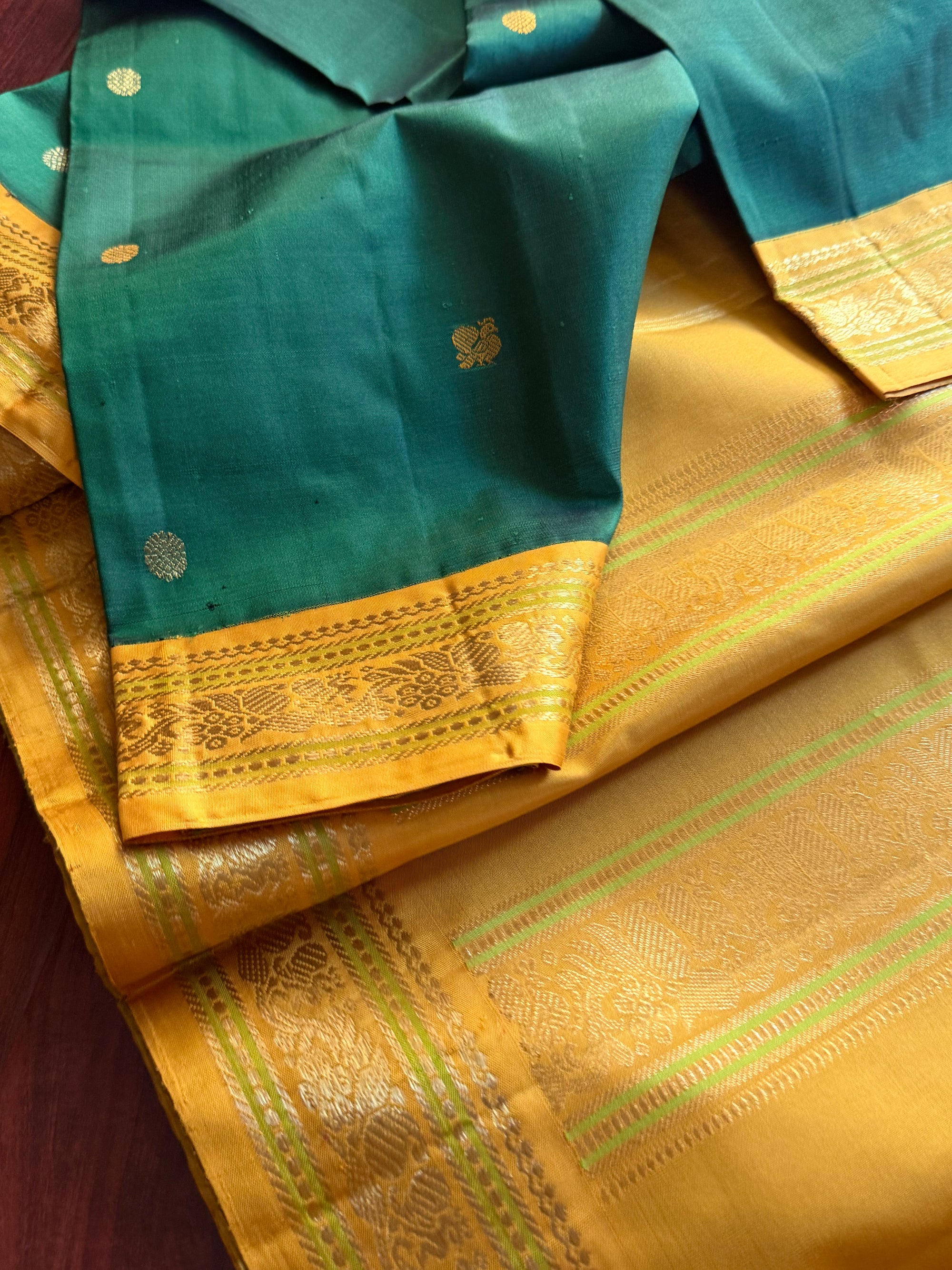 MYTHILI:  SHADES OF GREEN (Emerald Green)