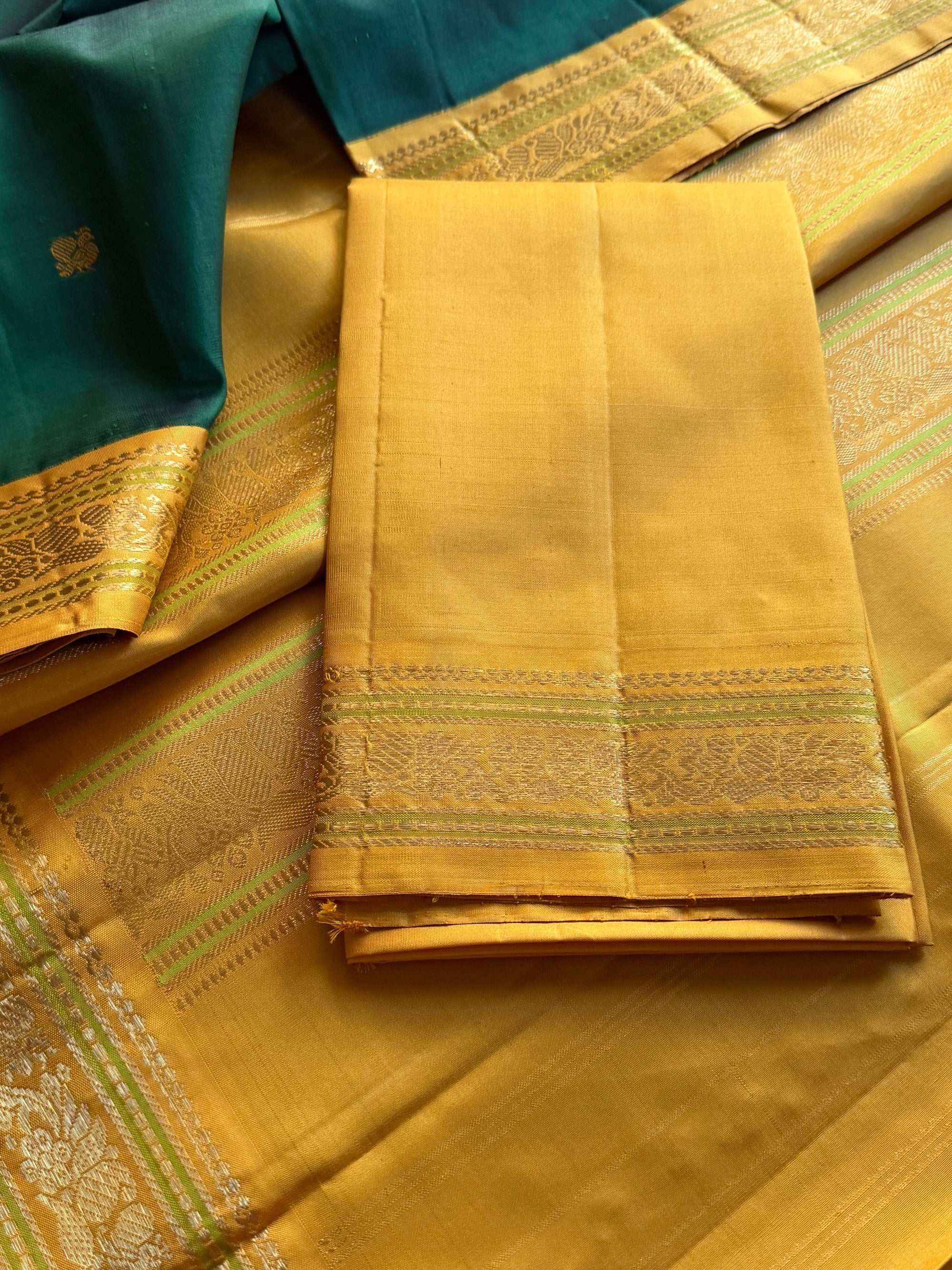 MYTHILI:  SHADES OF GREEN (Emerald Green)