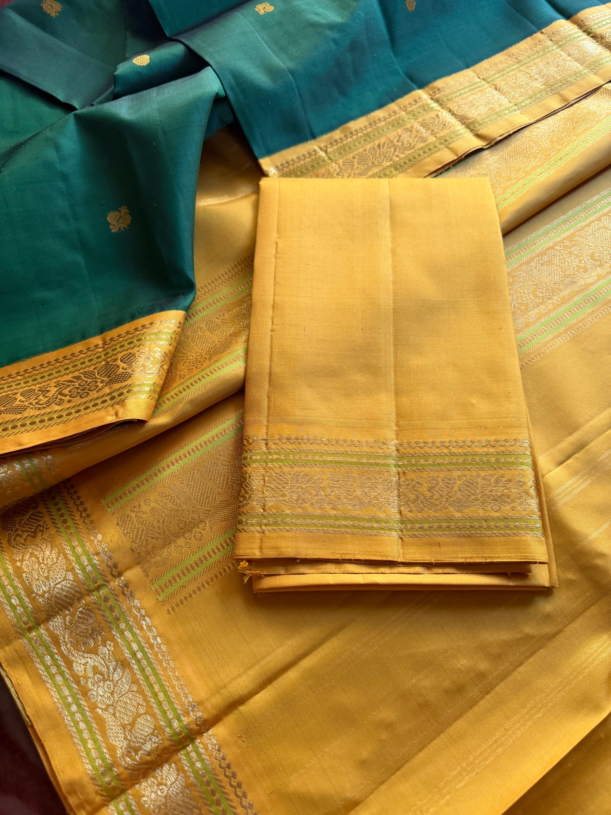 MYTHILI:  SHADES OF GREEN (Emerald Green)