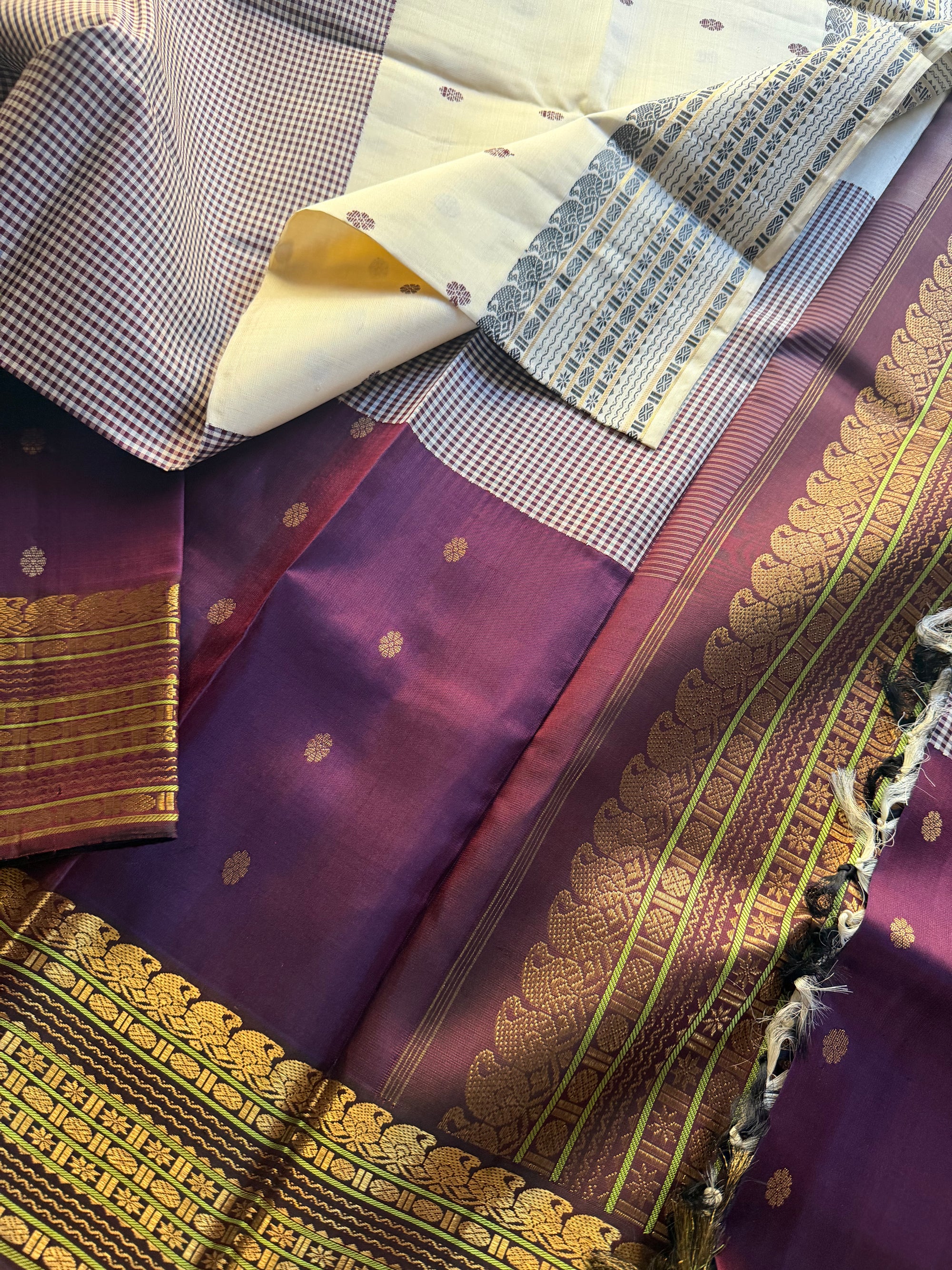 Korvai Kanjivaram  - Vintage Recreation Saree 