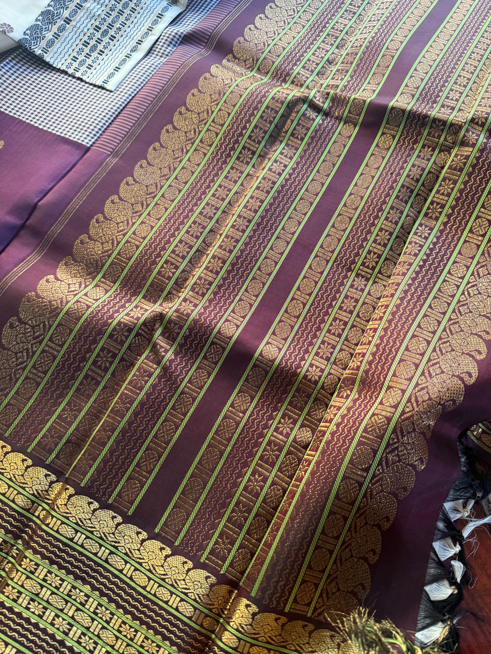 Korvai Kanjivaram  - Vintage Recreation Saree 