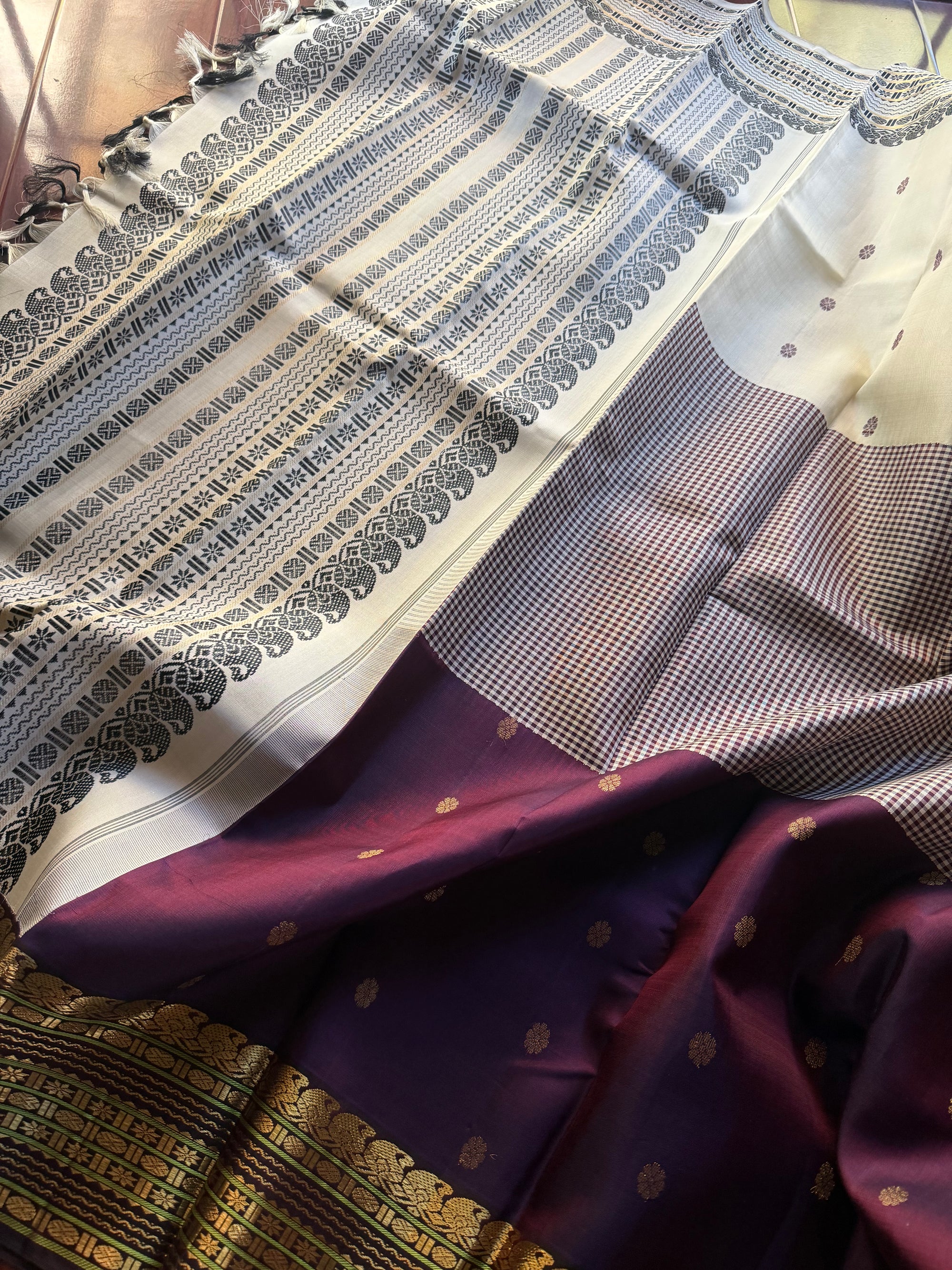 Korvai Kanjivaram  - Vintage Recreation Saree 