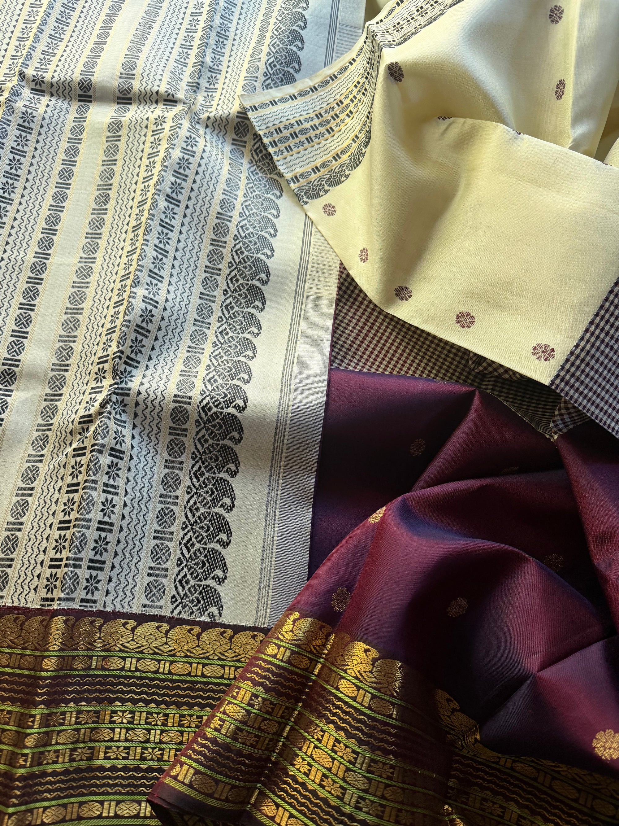 Korvai Kanjivaram  - Vintage Recreation Saree 