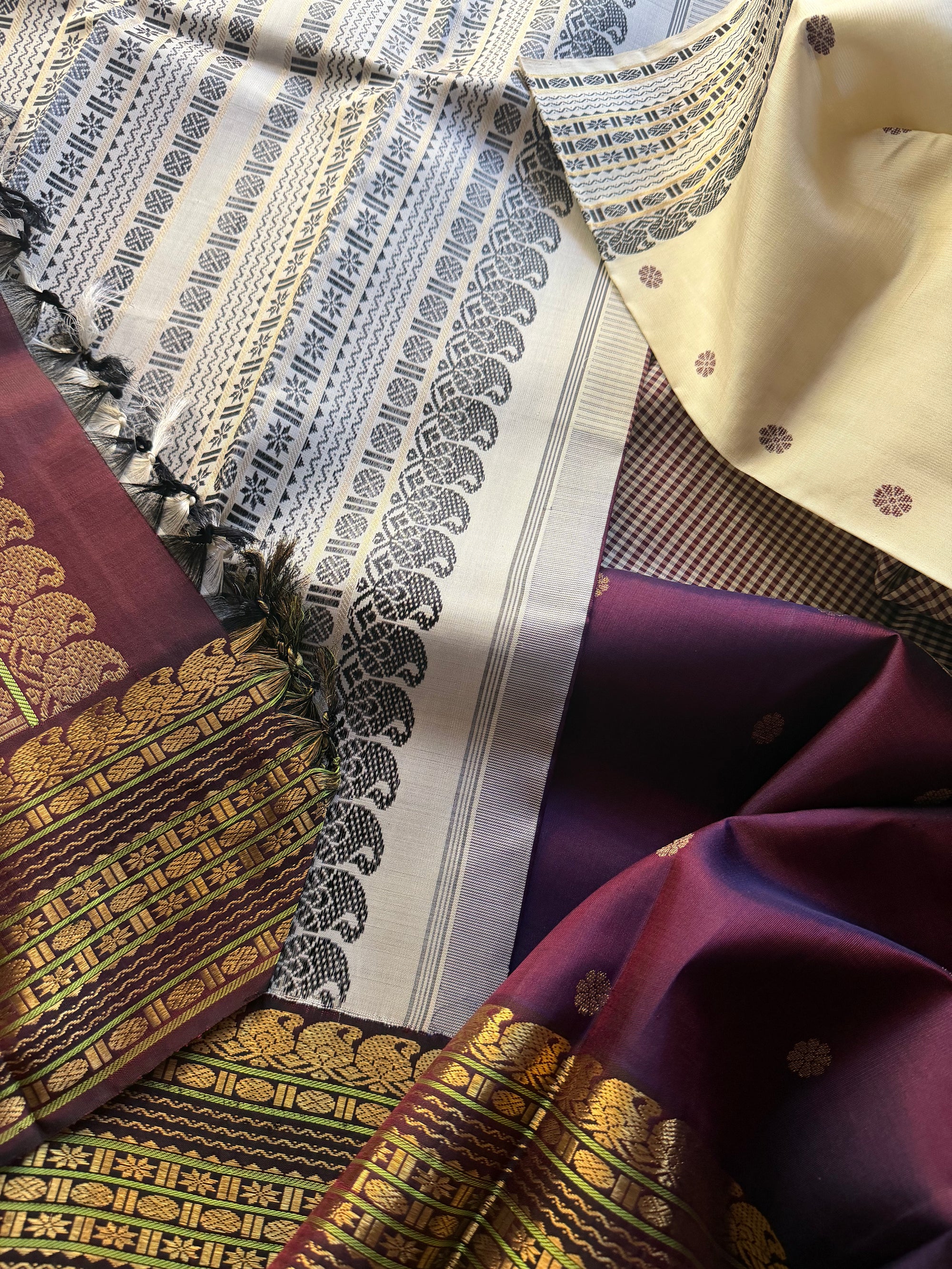 Korvai Kanjivaram  - Vintage Recreation Saree 