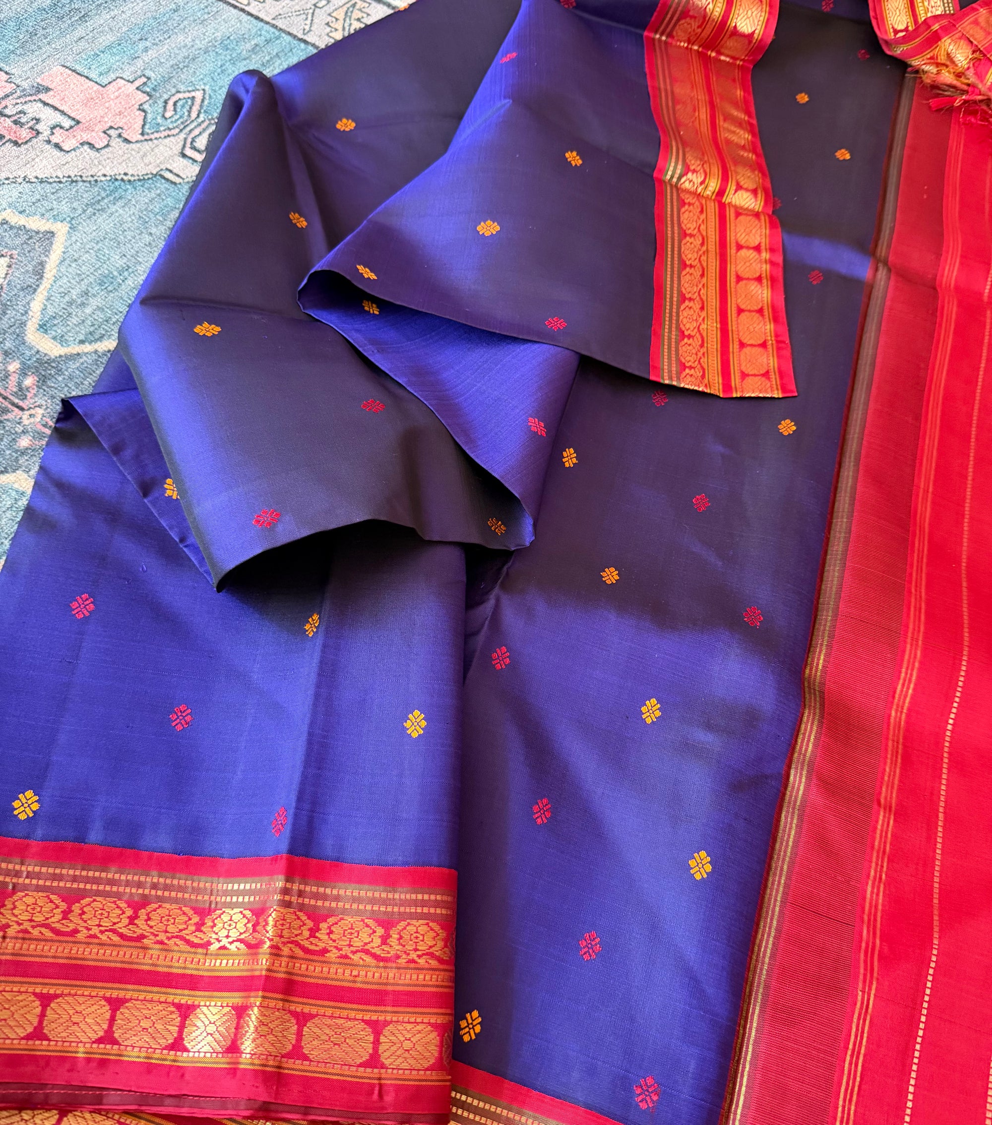 MAATHEY: SILKEN MOTIFS (Old Purple &amp; Ruby Red)