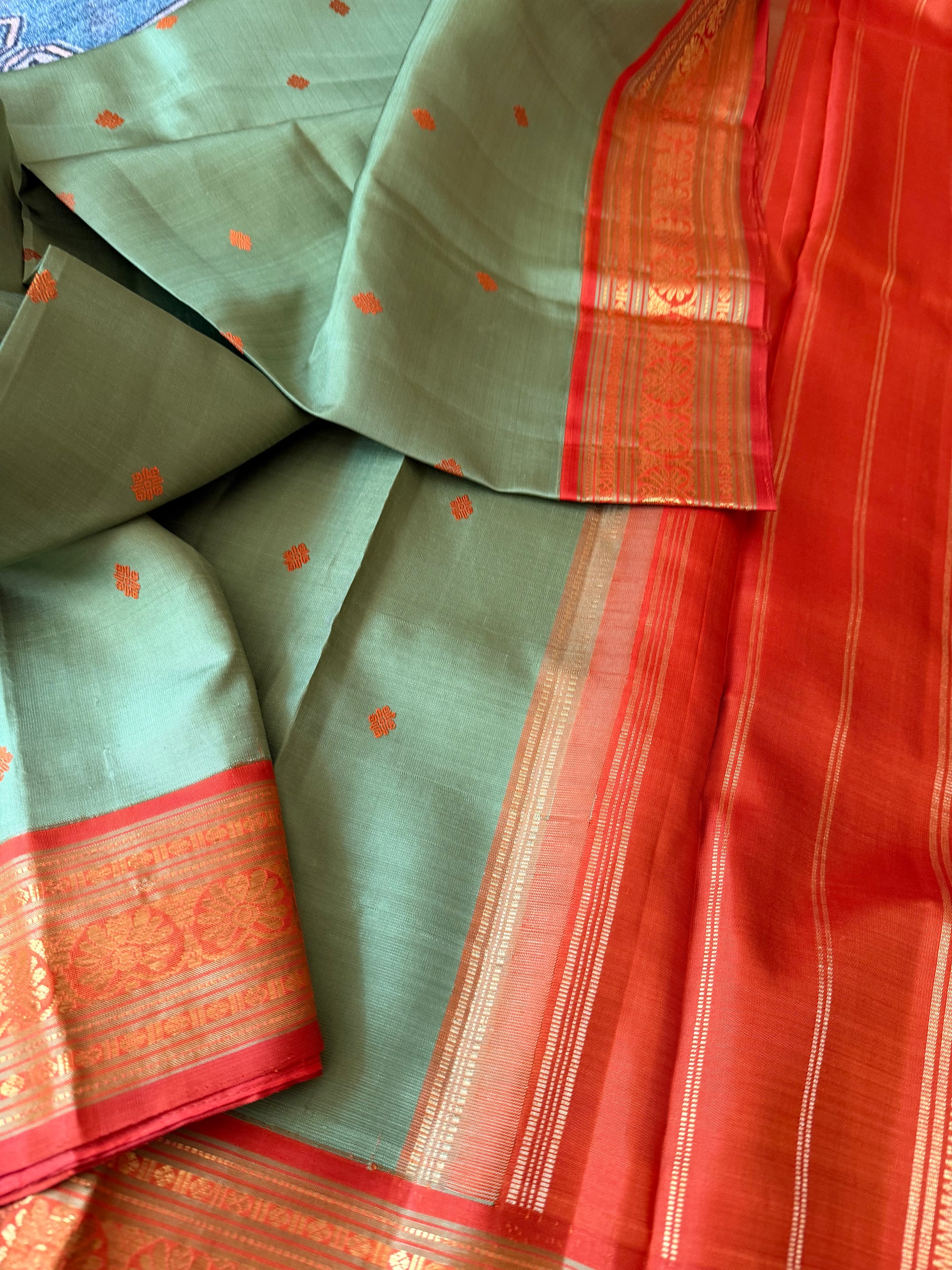 MAATHEY: SILKEN MOTIFS (Sage Green &amp; Rust)