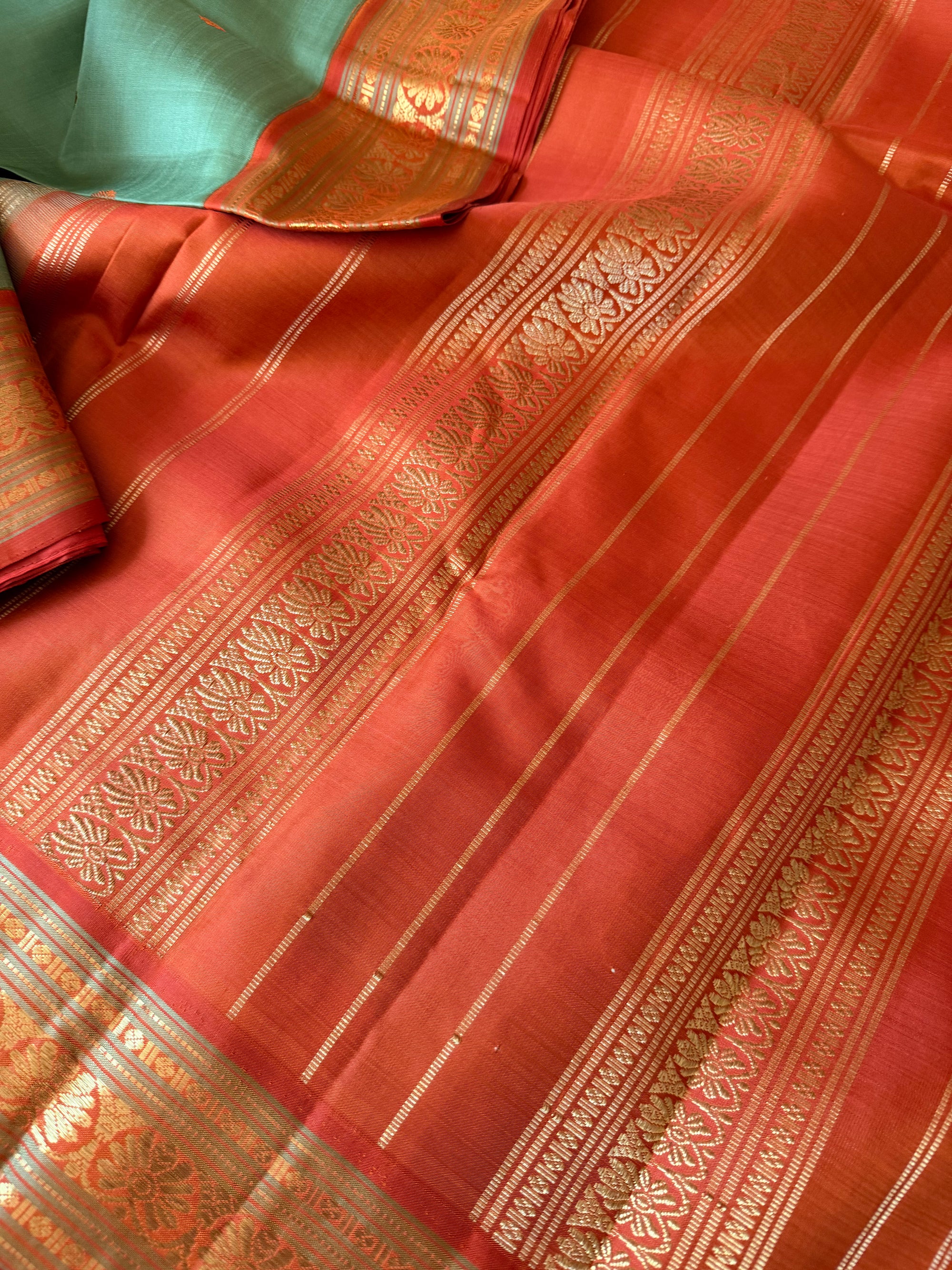 MAATHEY: SILKEN MOTIFS (Sage Green &amp; Rust)