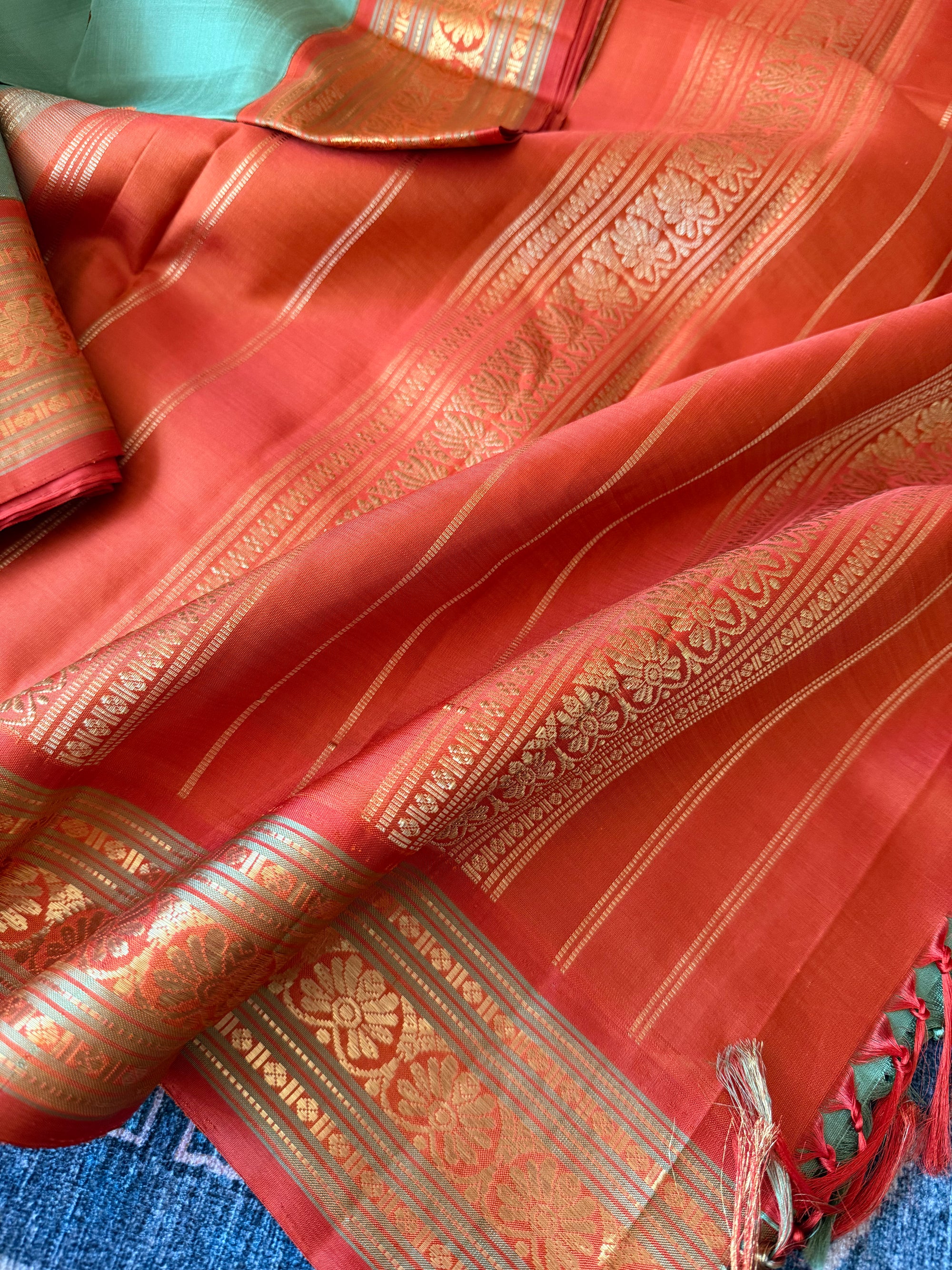 MAATHEY: SILKEN MOTIFS (Sage Green &amp; Rust)