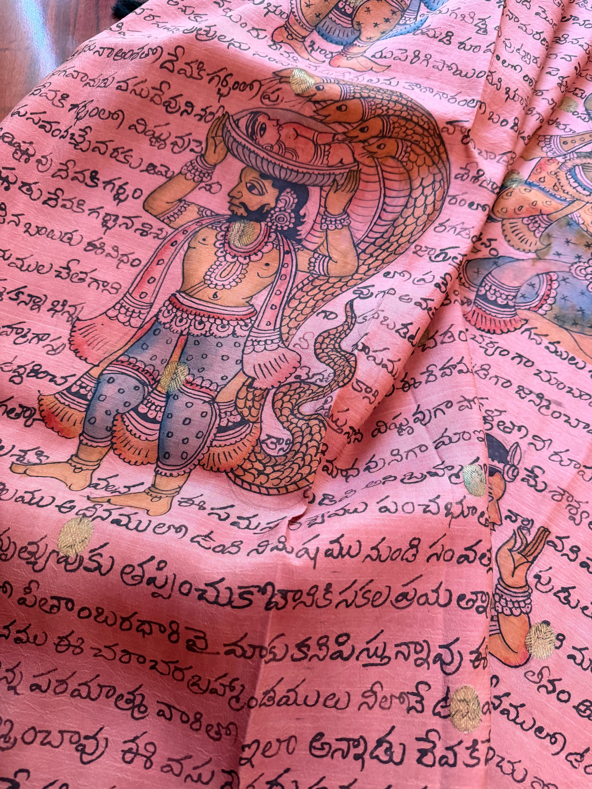 VRIKSHA: Scripted Kalamkari on Kanjivaram